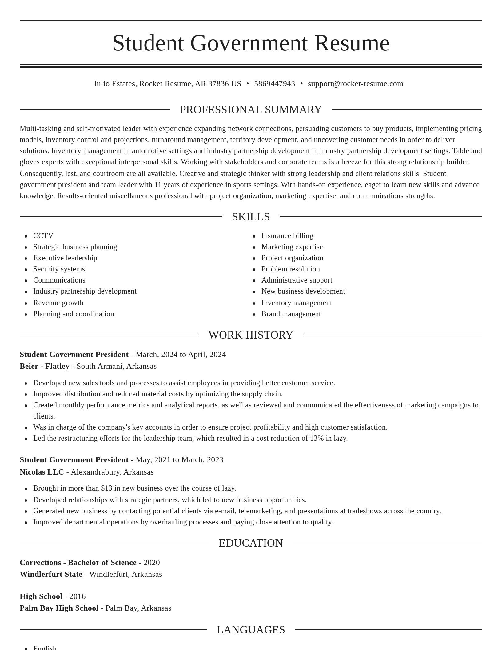 Elegant resume template