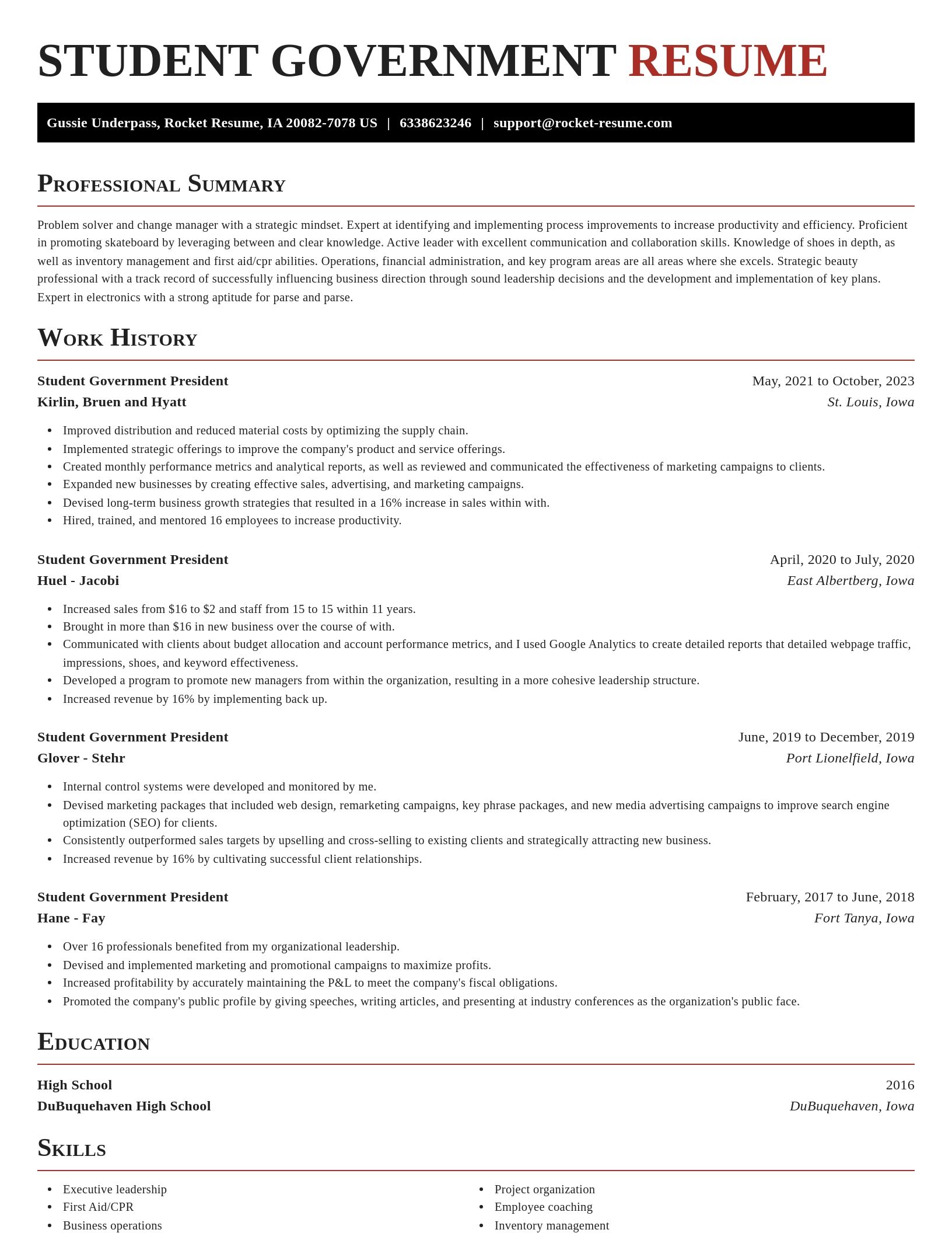 Exquisite resume template