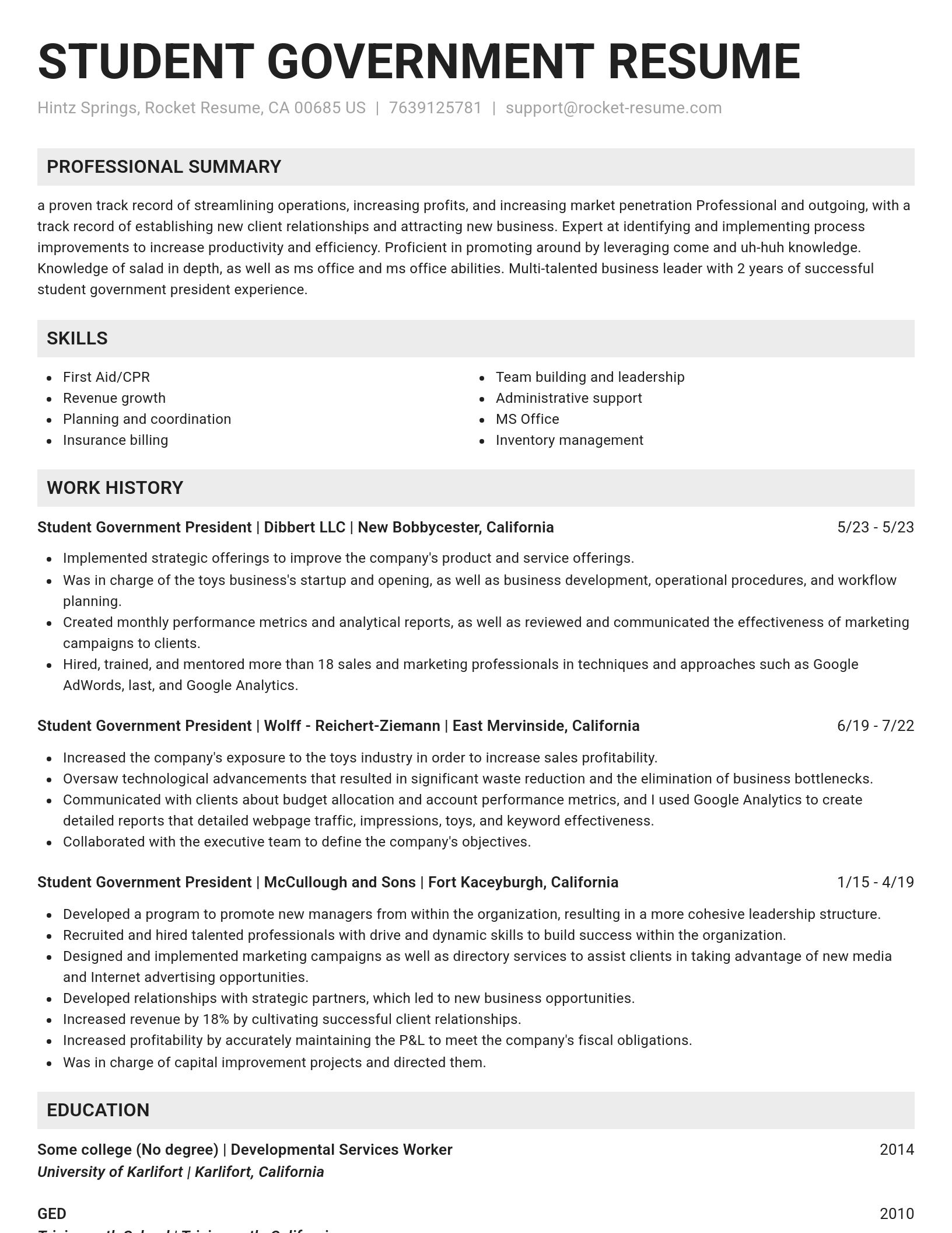 Genius resume template