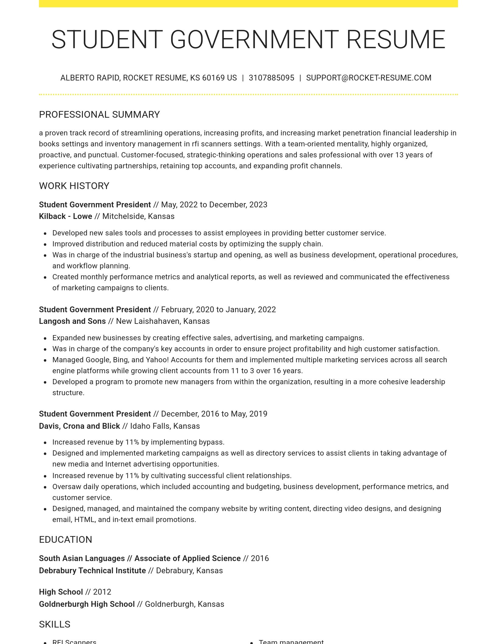 Grand resume template