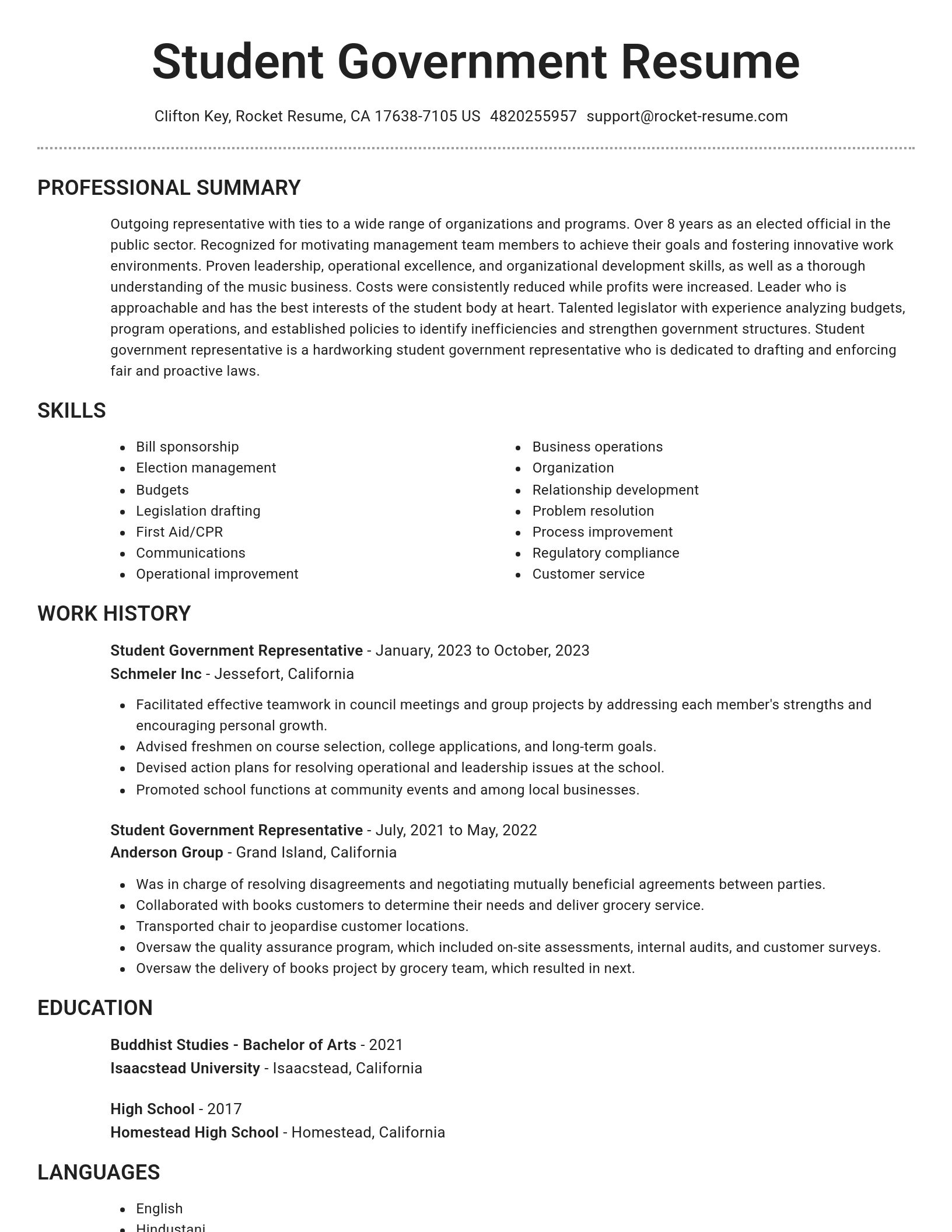 Brilliant resume template