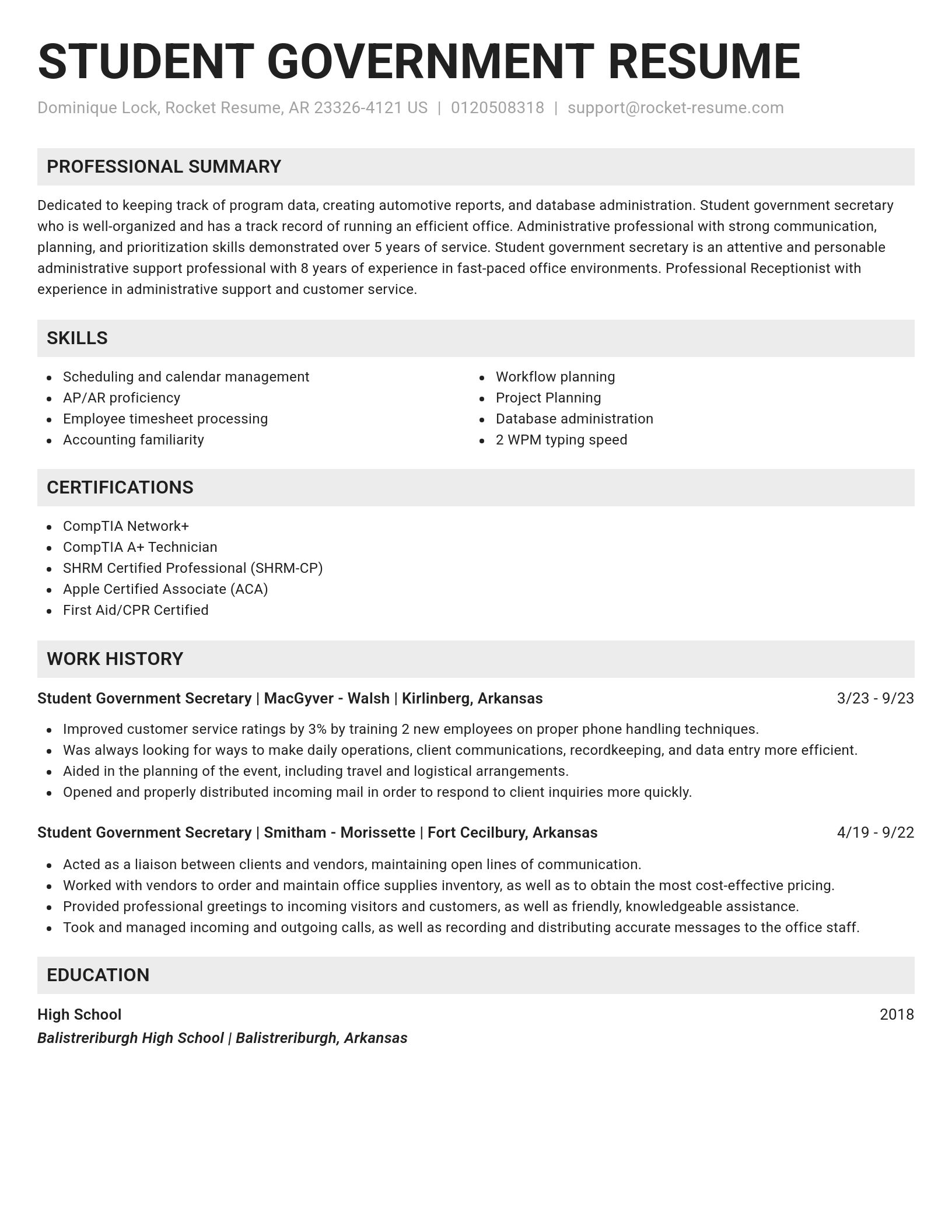 Genius resume template