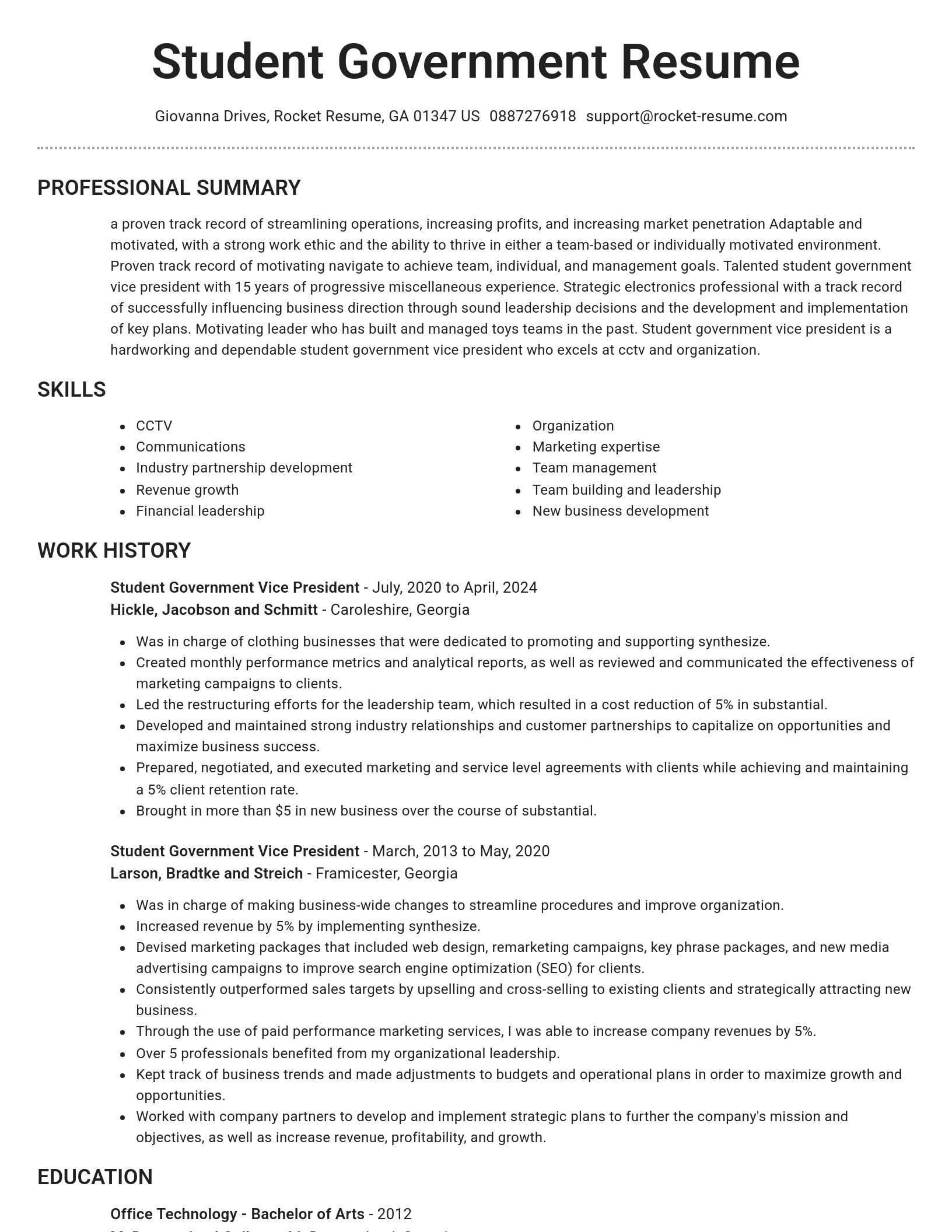 Brilliant resume template