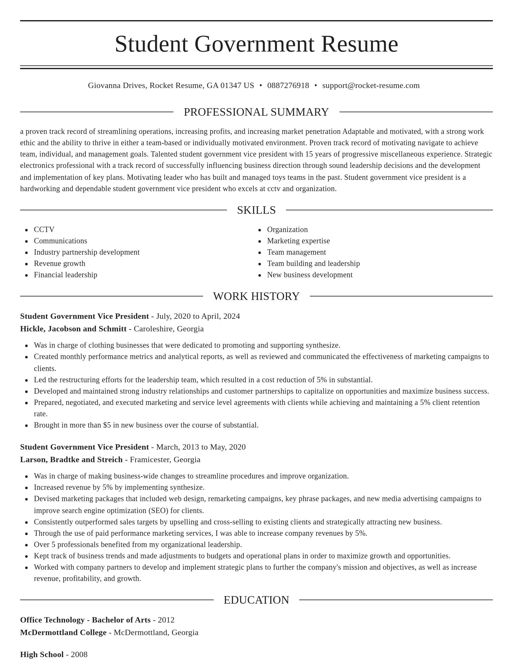 Elegant resume template