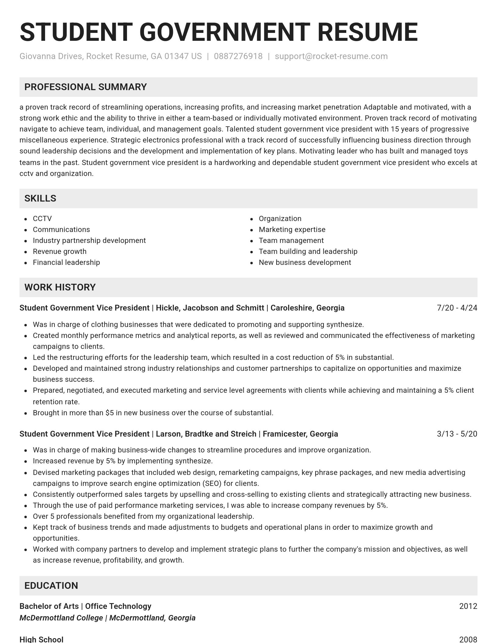 Genius resume template