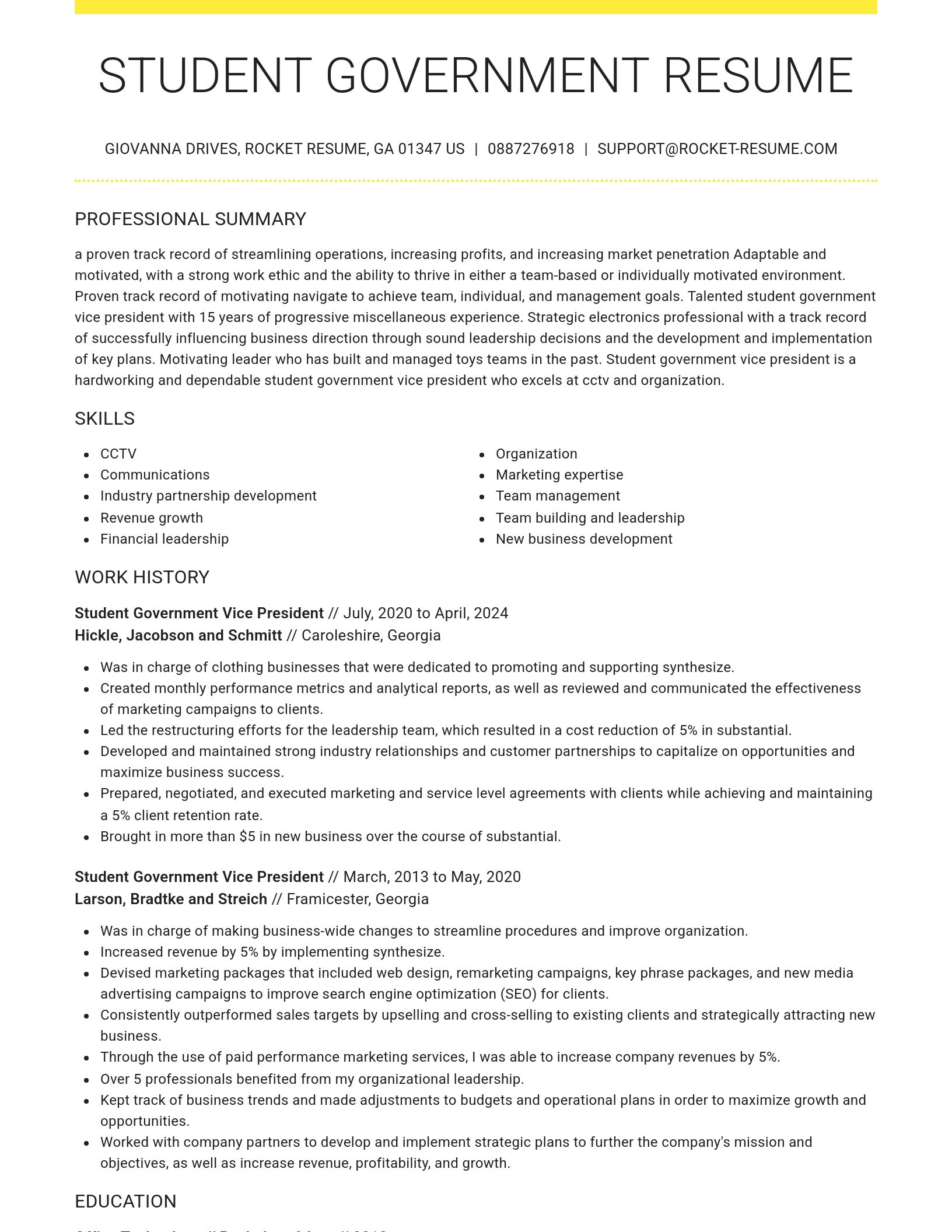 Grand resume template
