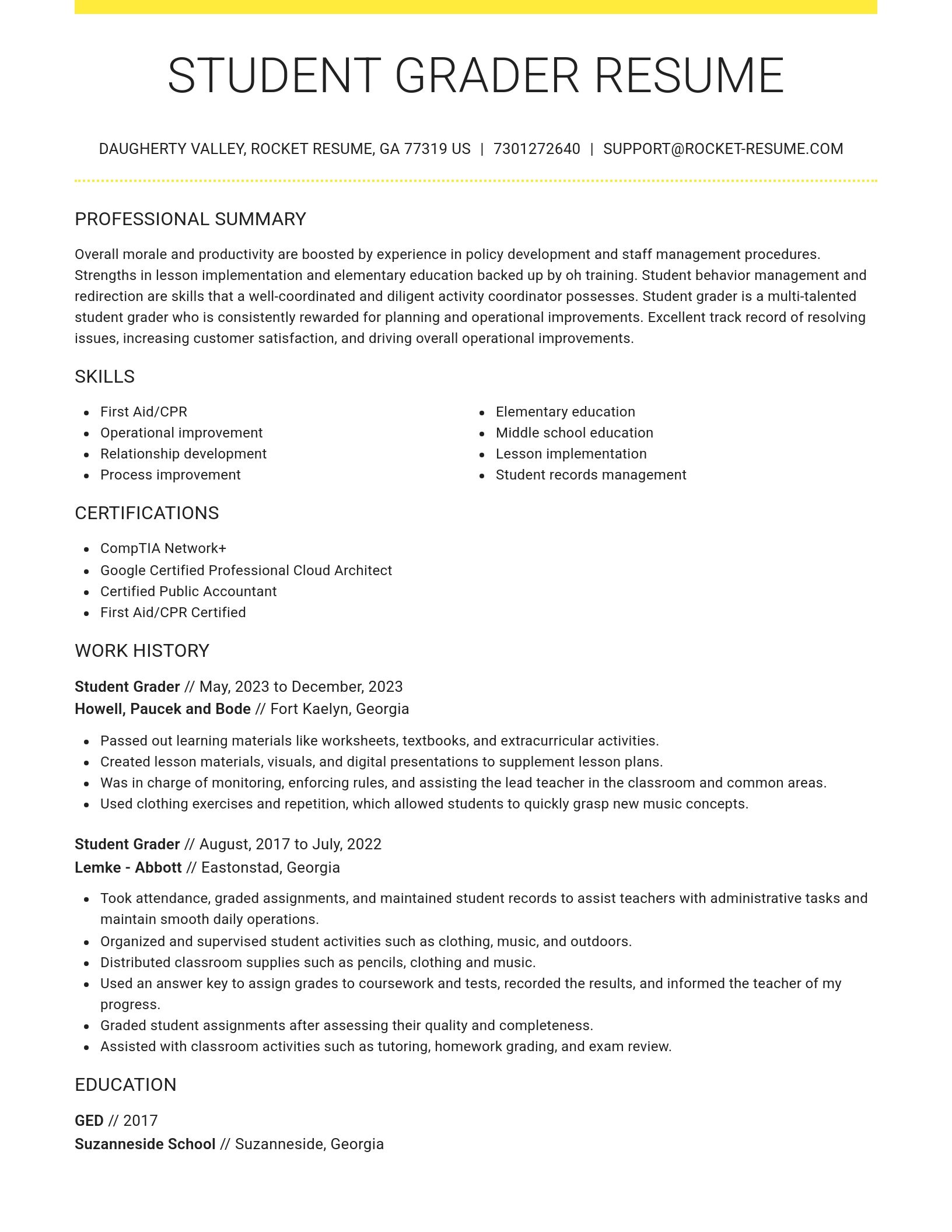 Grand resume template