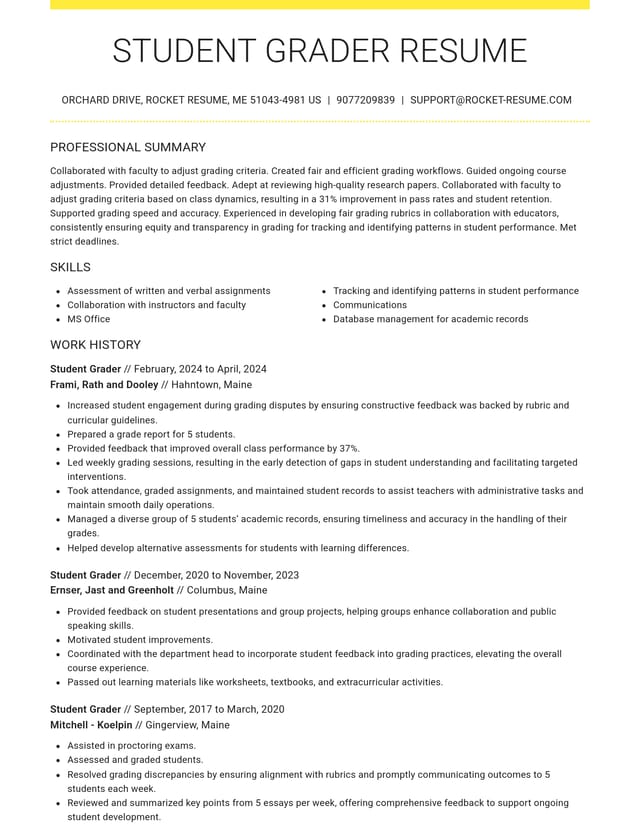Grand resume template