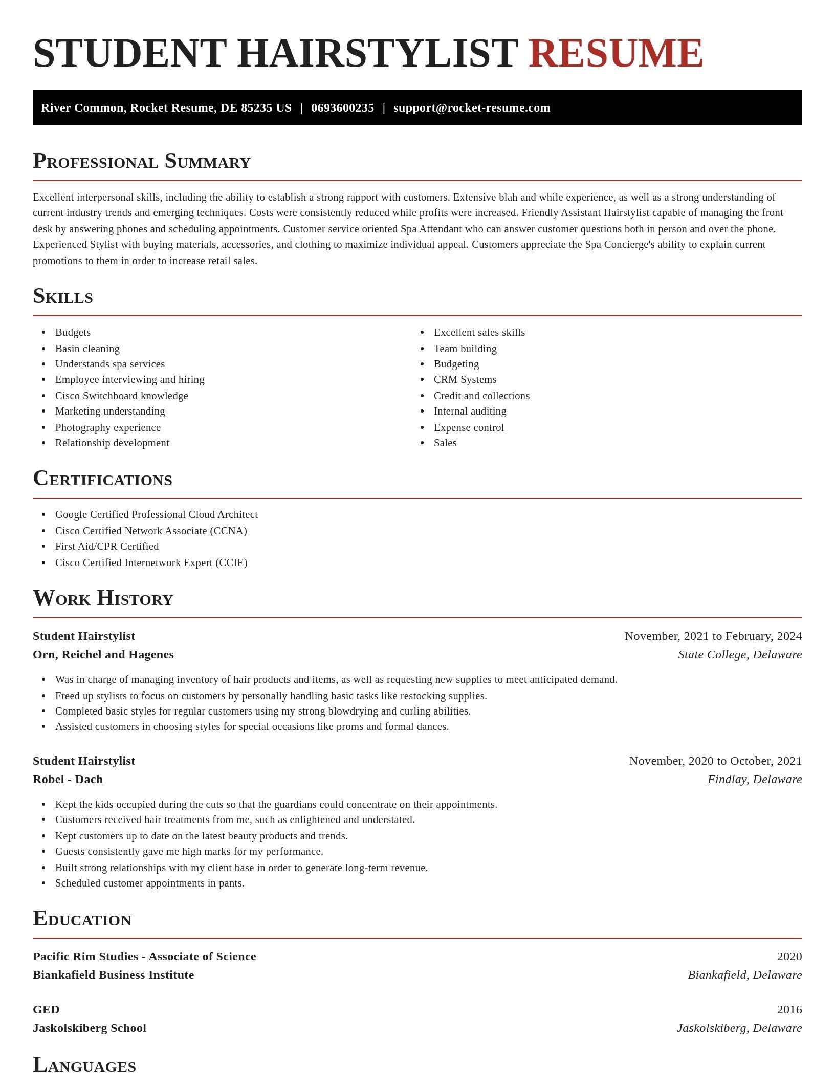 Exquisite resume template