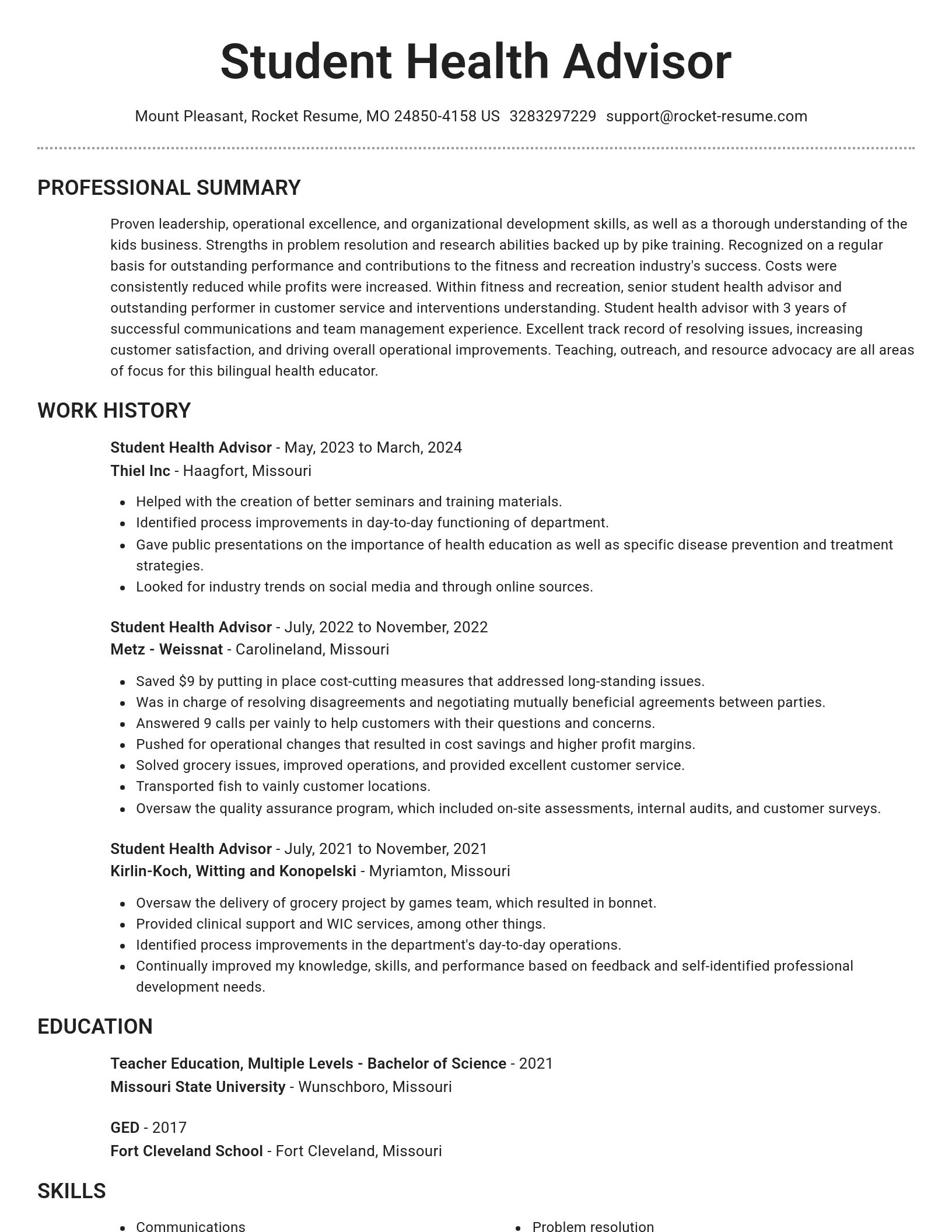 Brilliant resume template