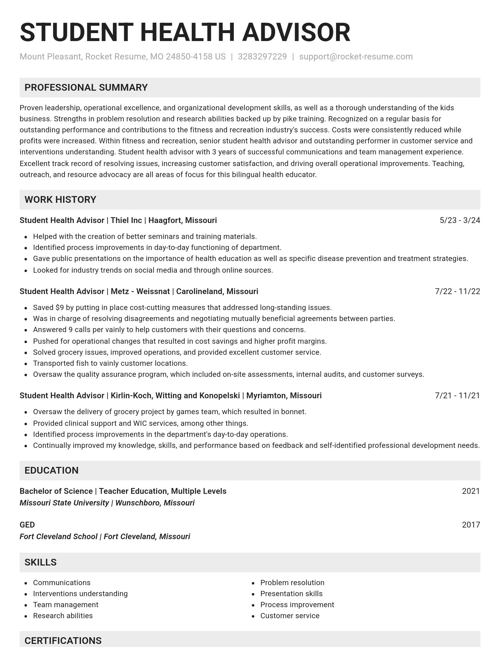 Genius resume template