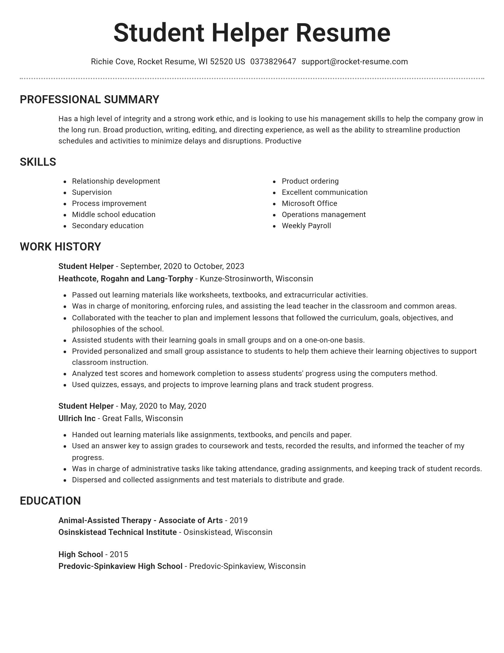 Brilliant resume template