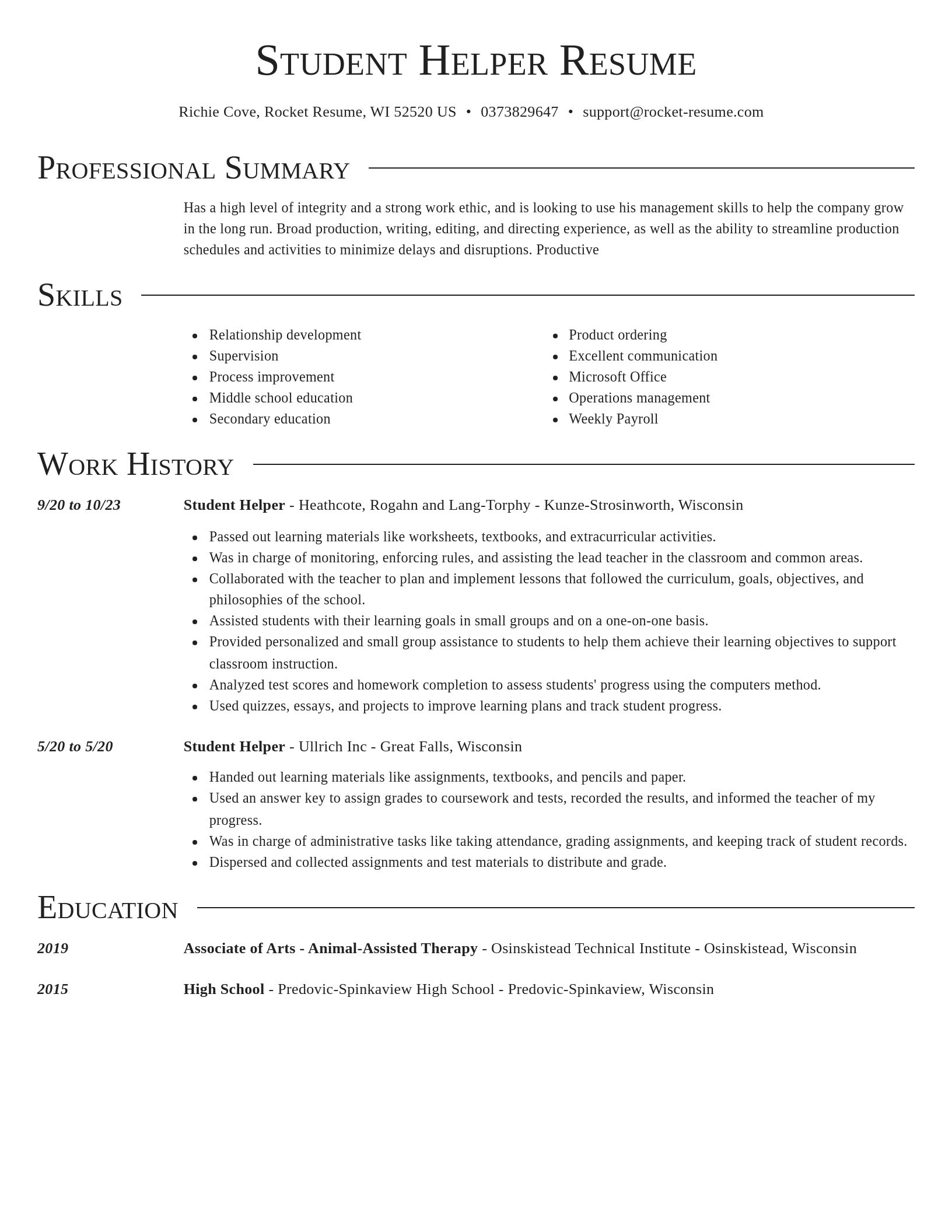 Director resume template