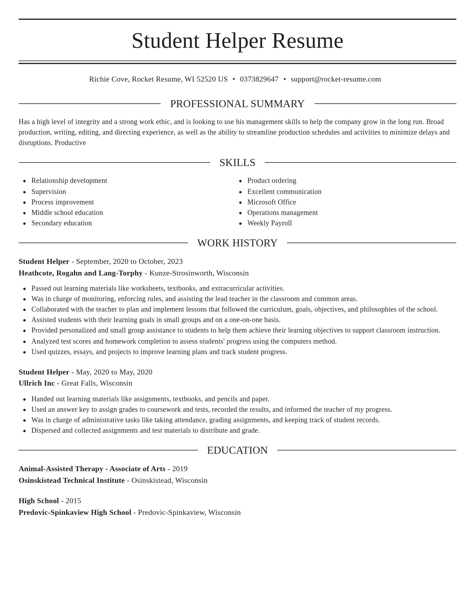 Elegant resume template