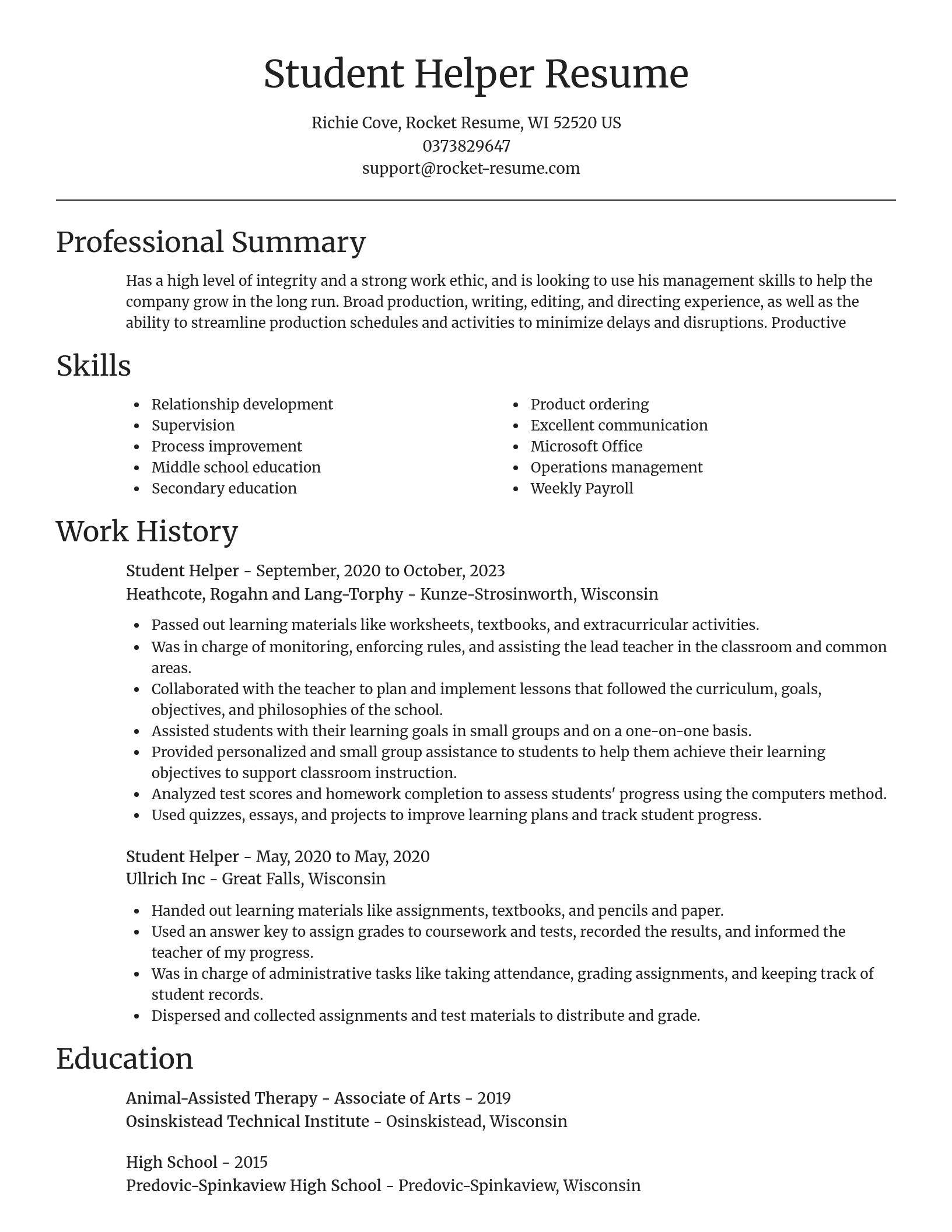 Focal Point resume template