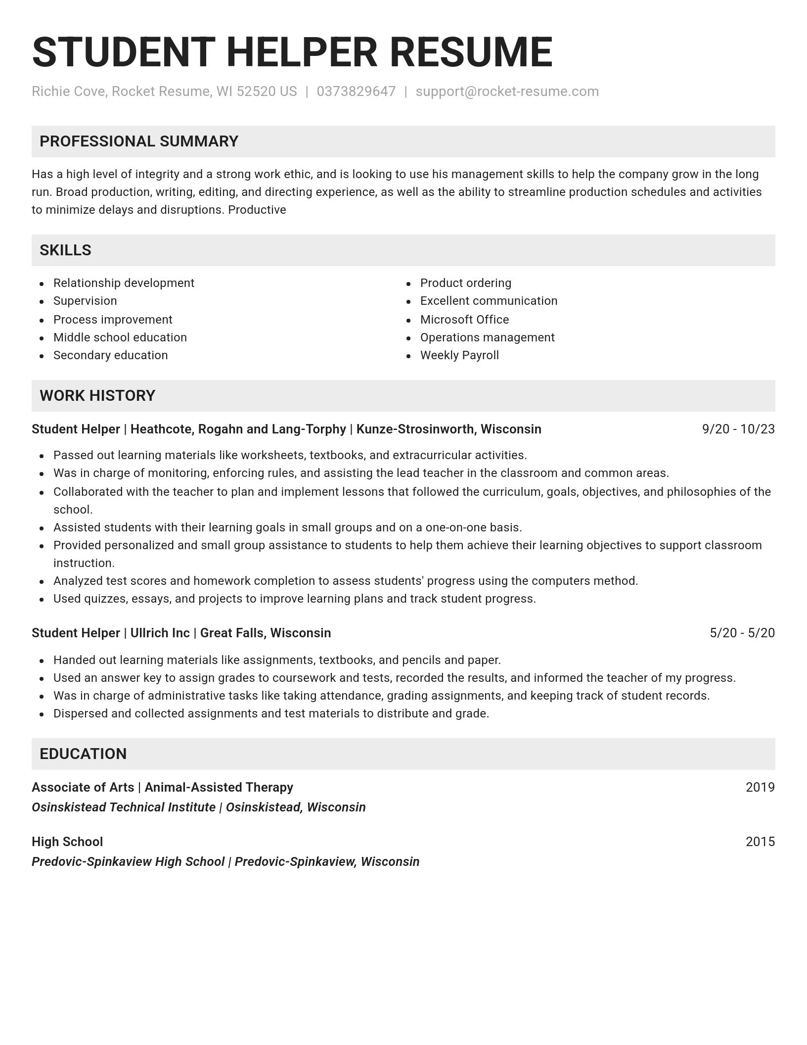 Genius resume template