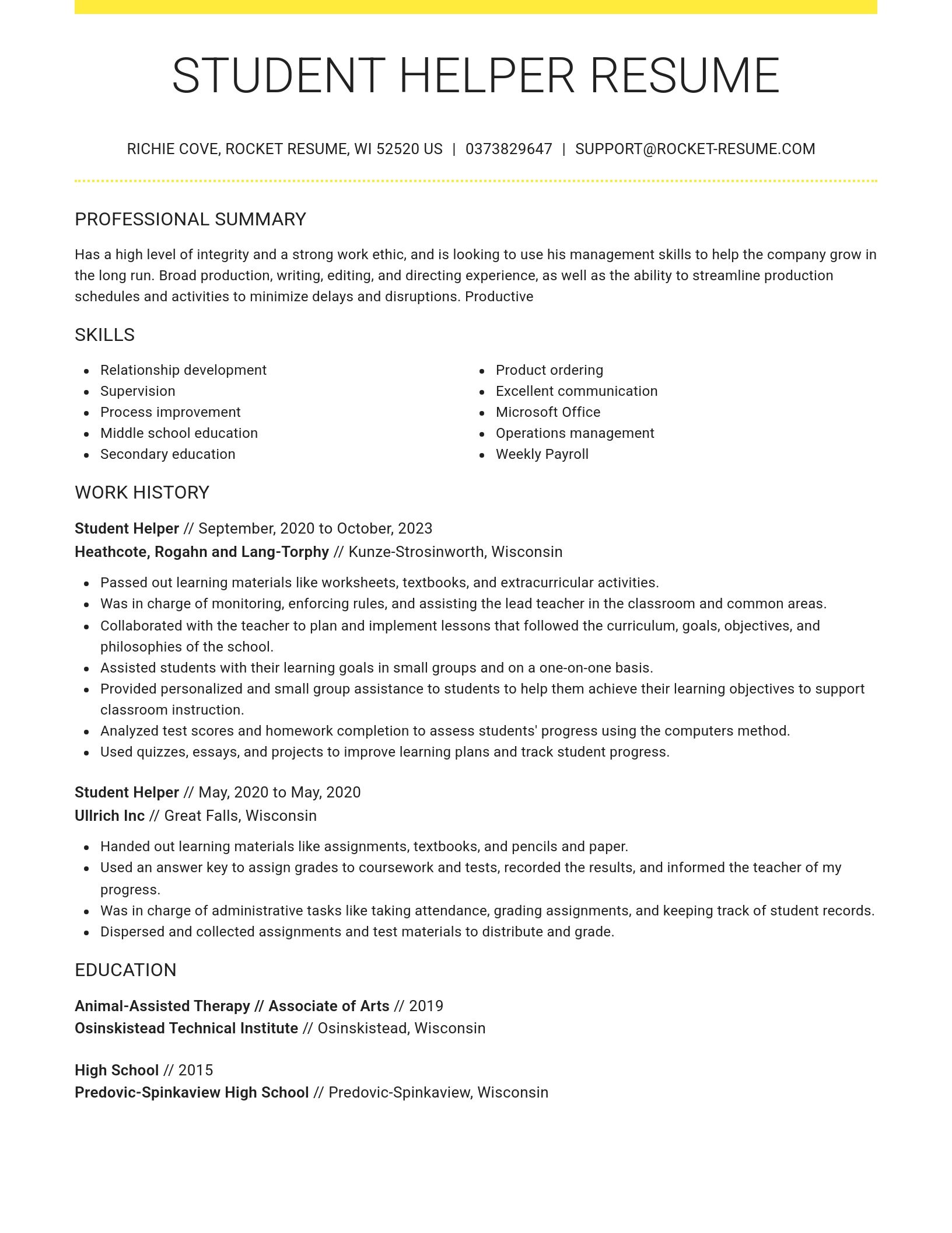 Grand resume template