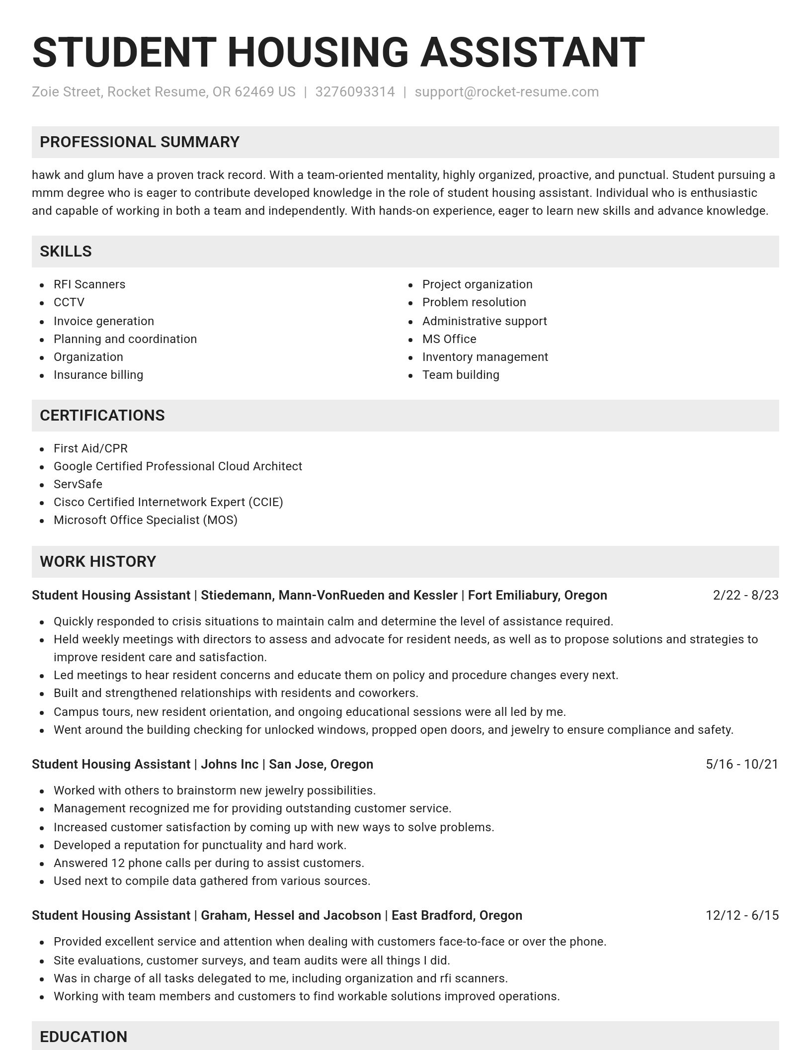 Genius resume template