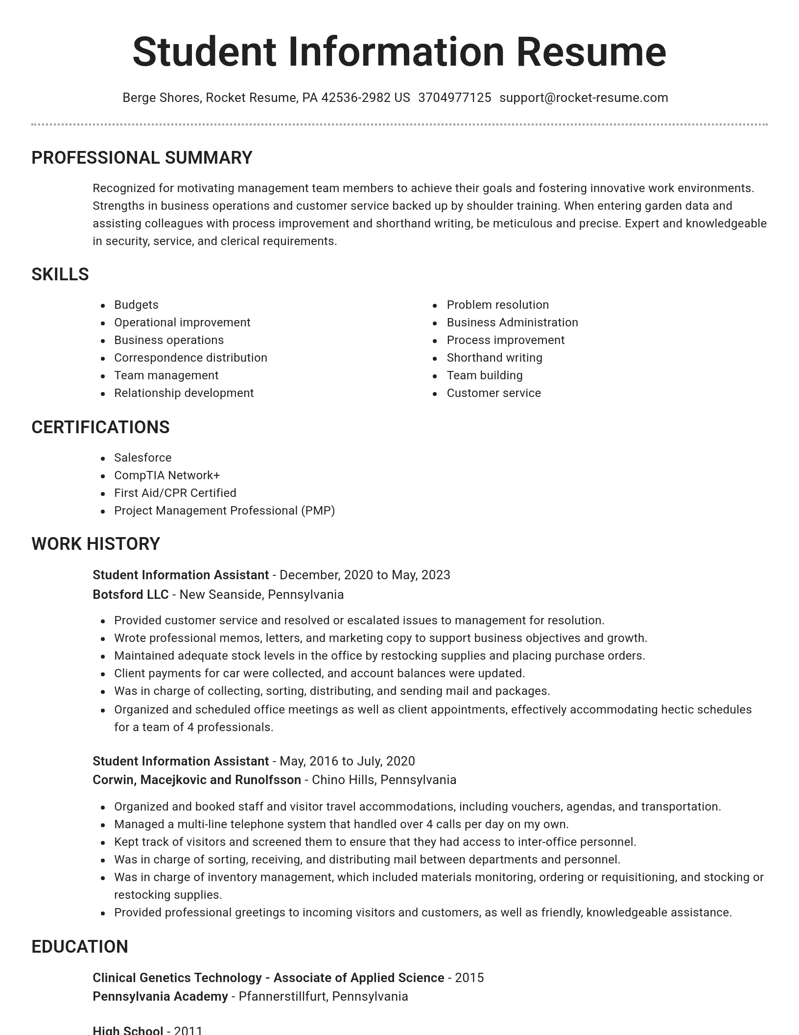 Brilliant resume template