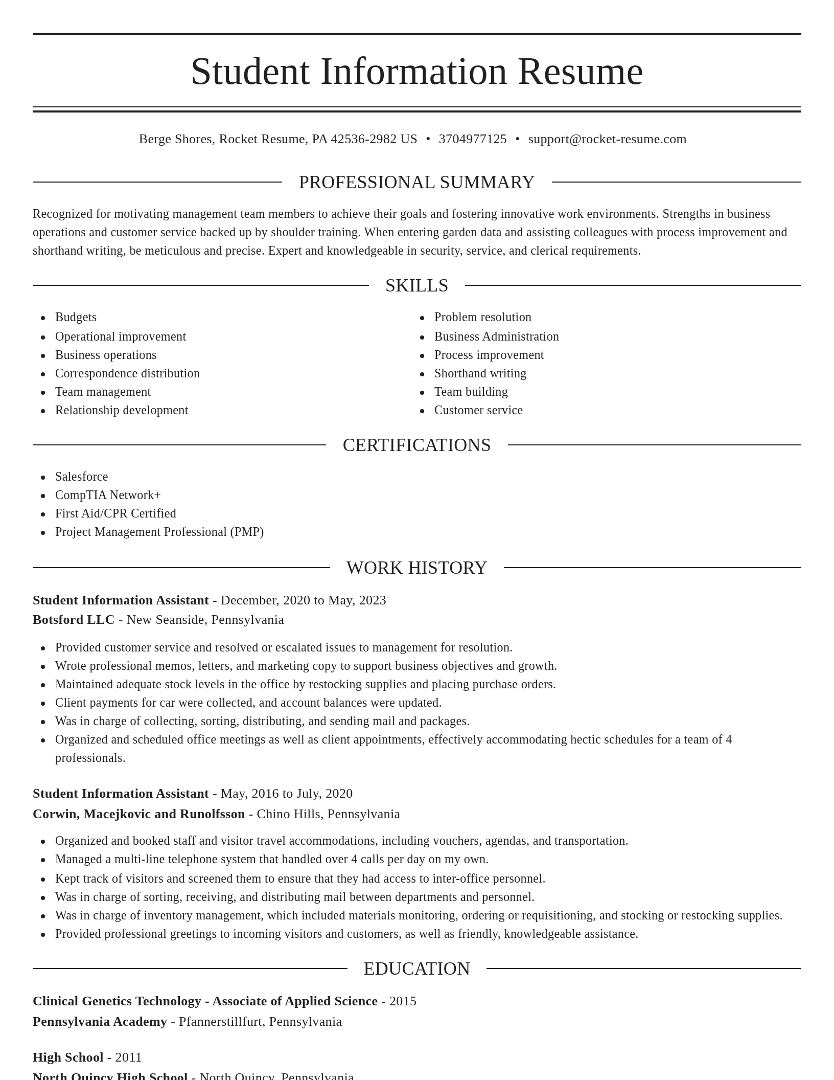 Elegant resume template