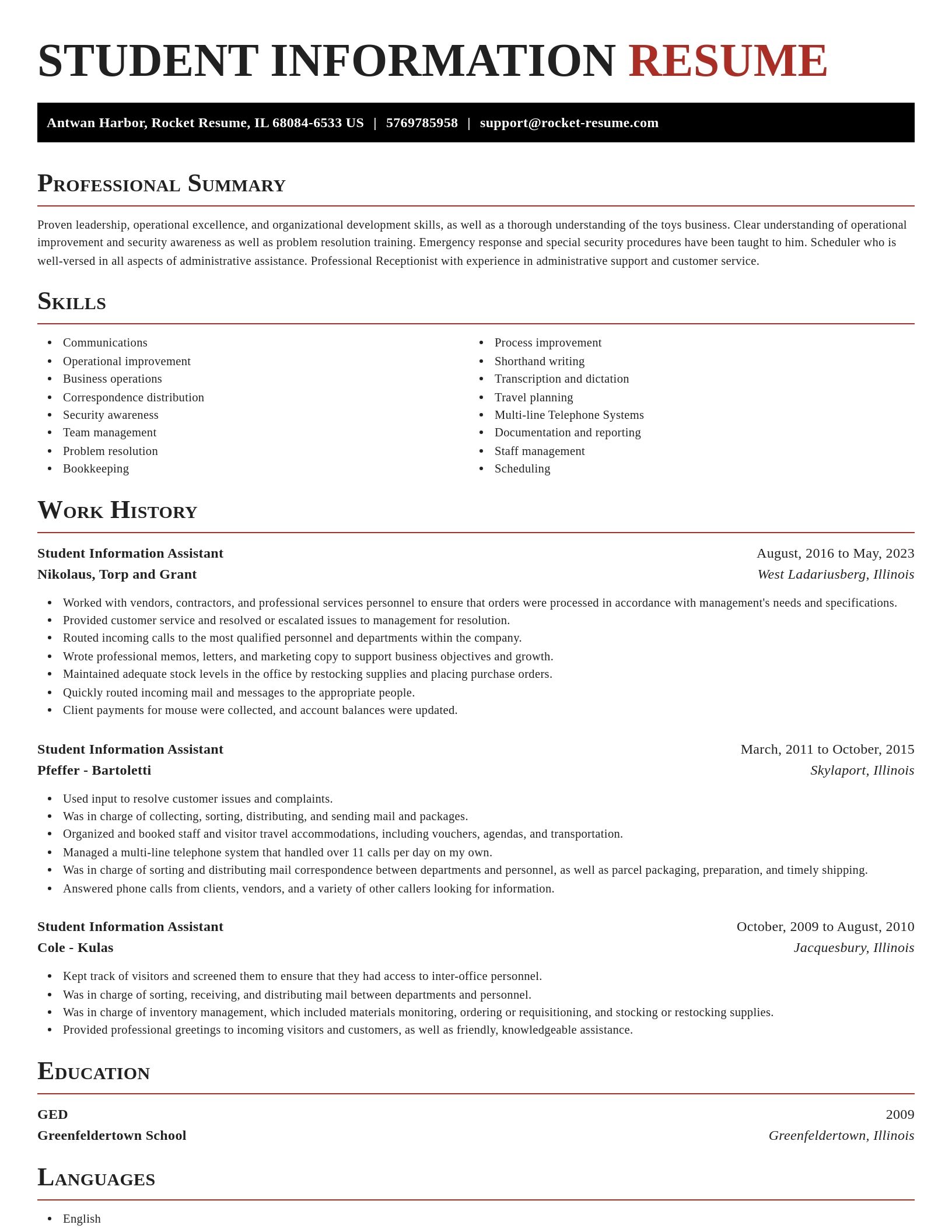 Exquisite resume template
