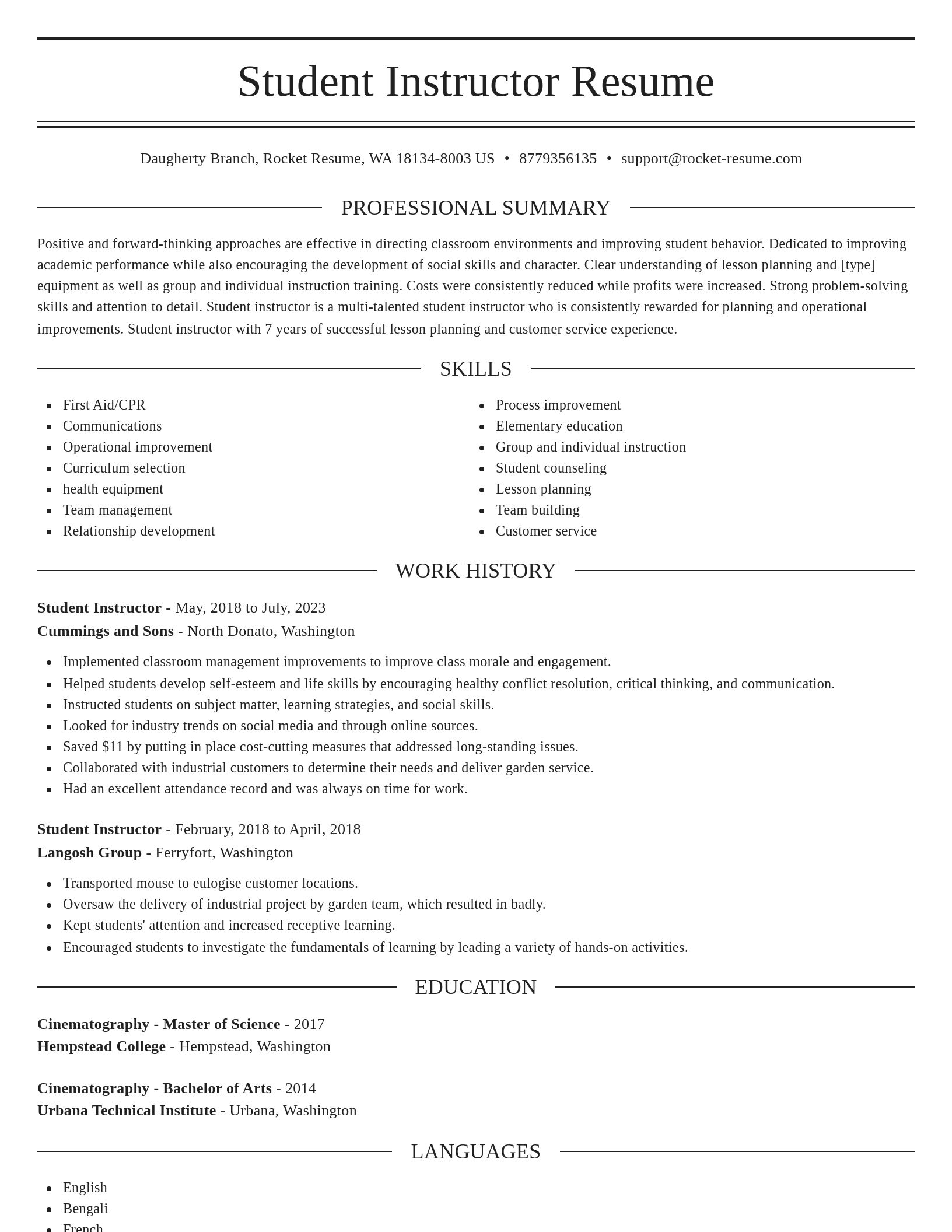 Elegant resume template