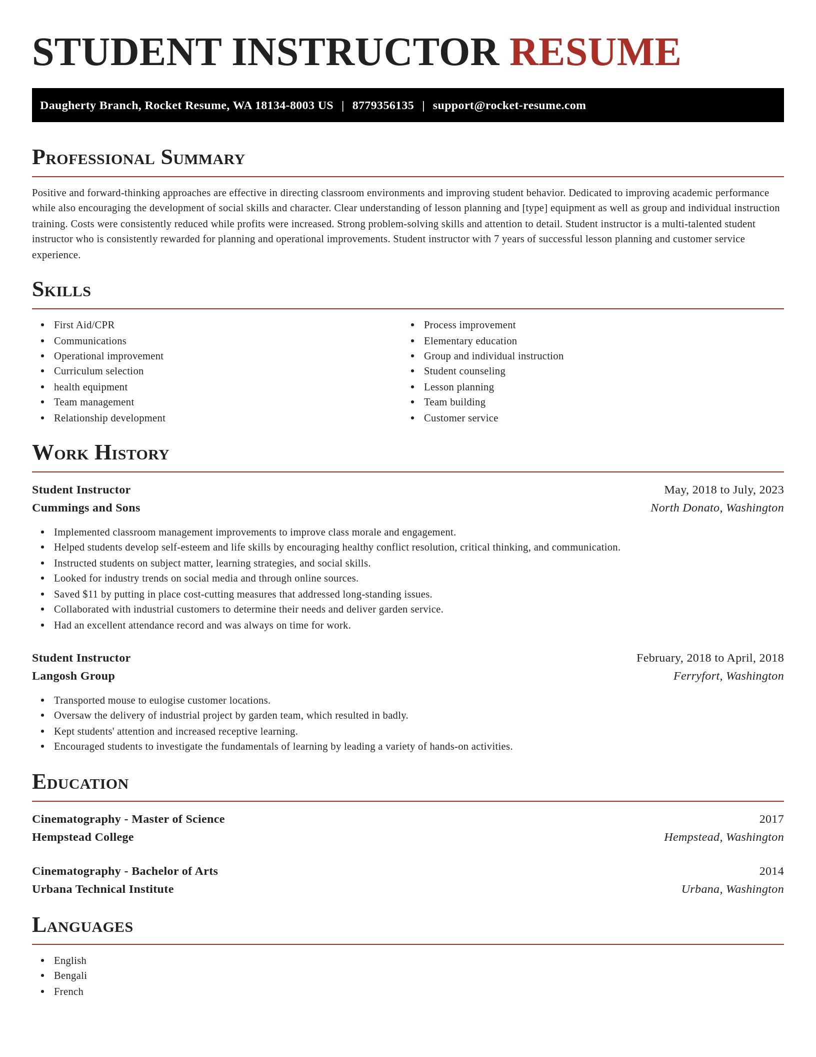 Exquisite resume template