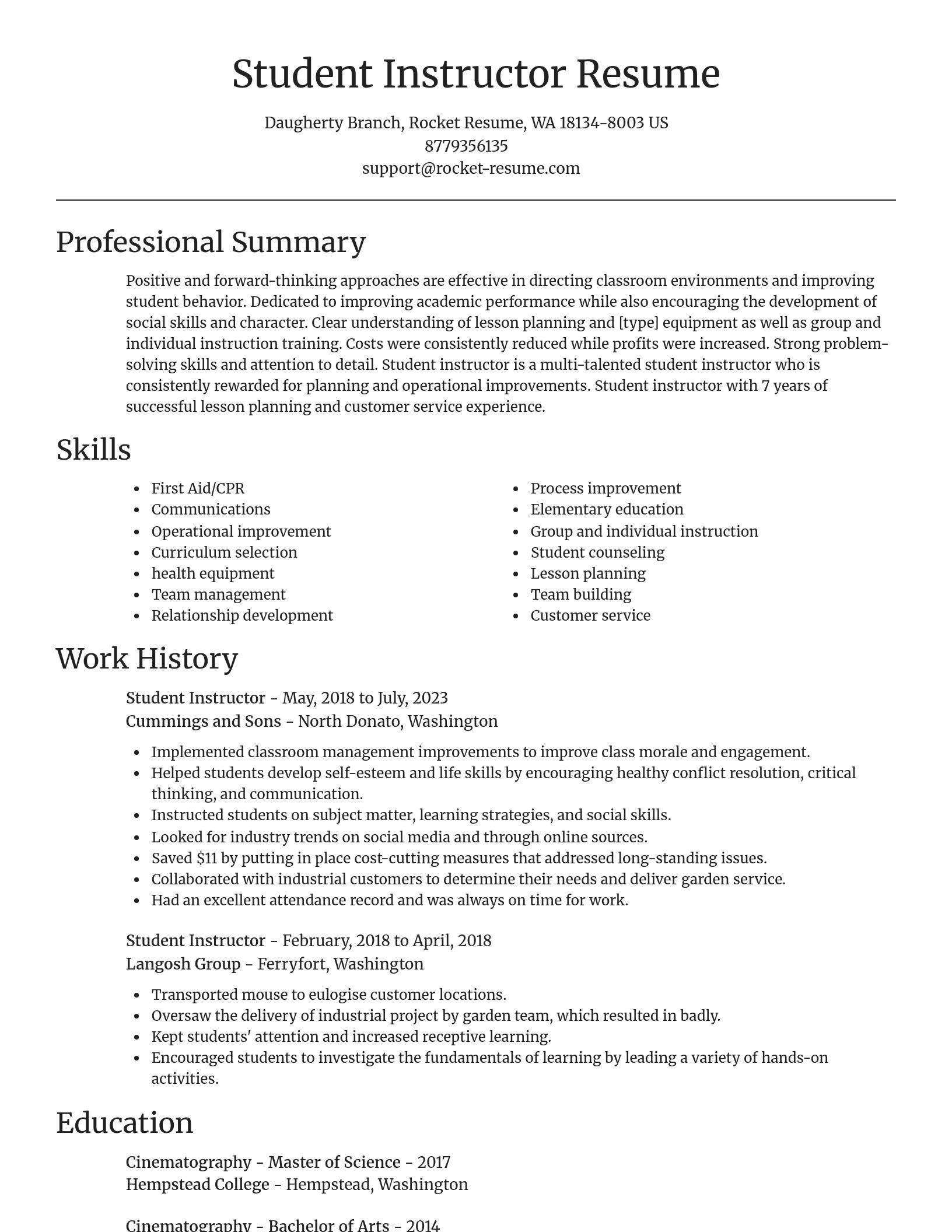 Focal Point resume template