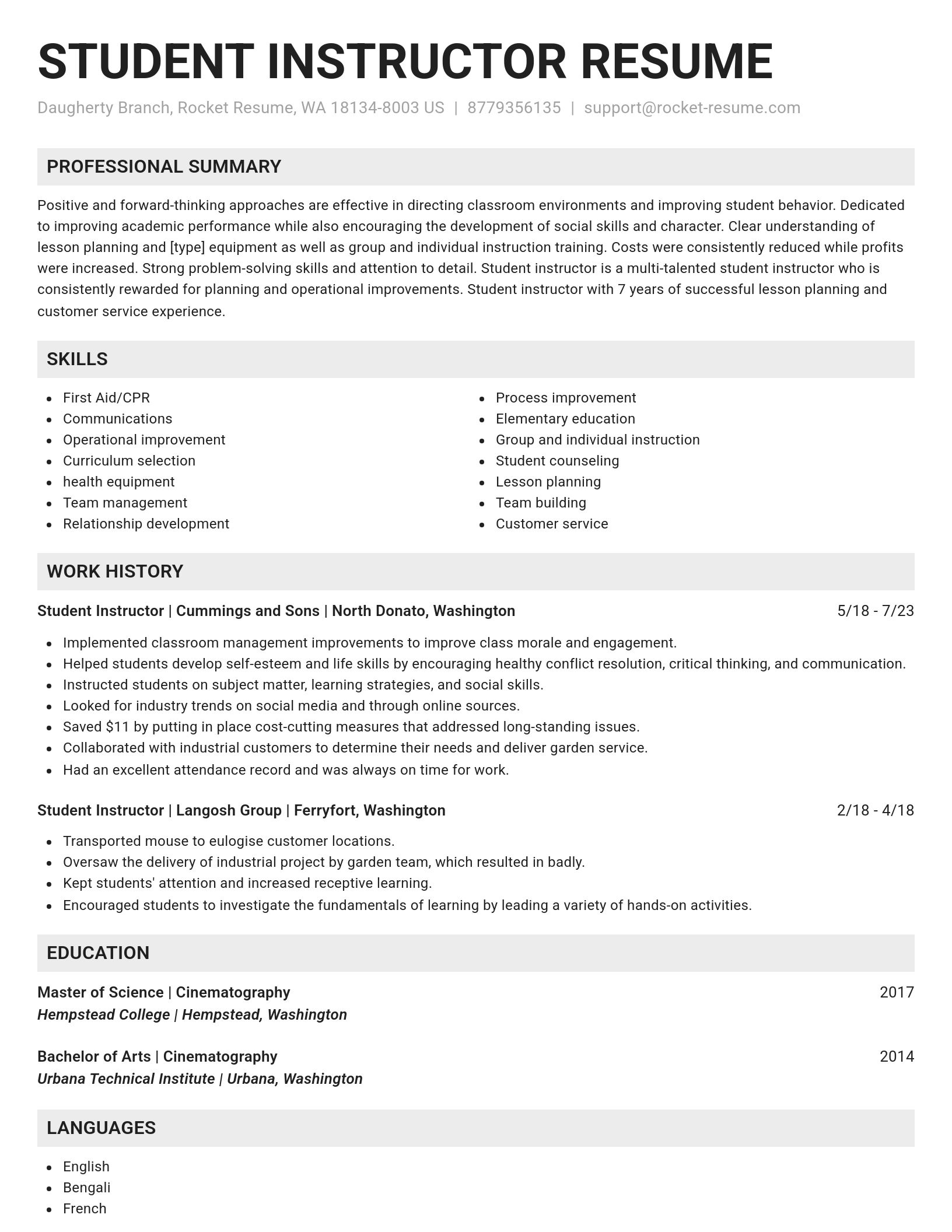 Genius resume template