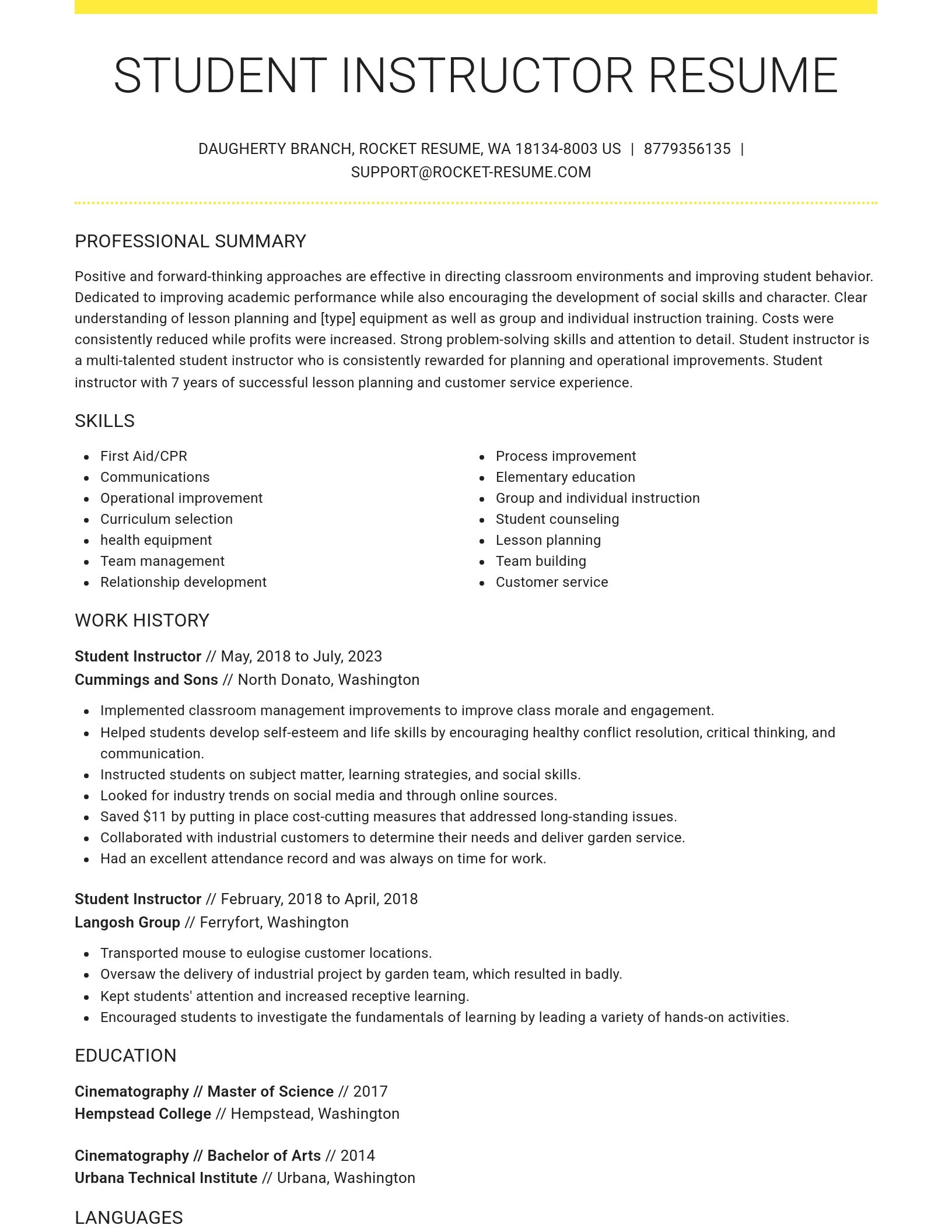 Grand resume template
