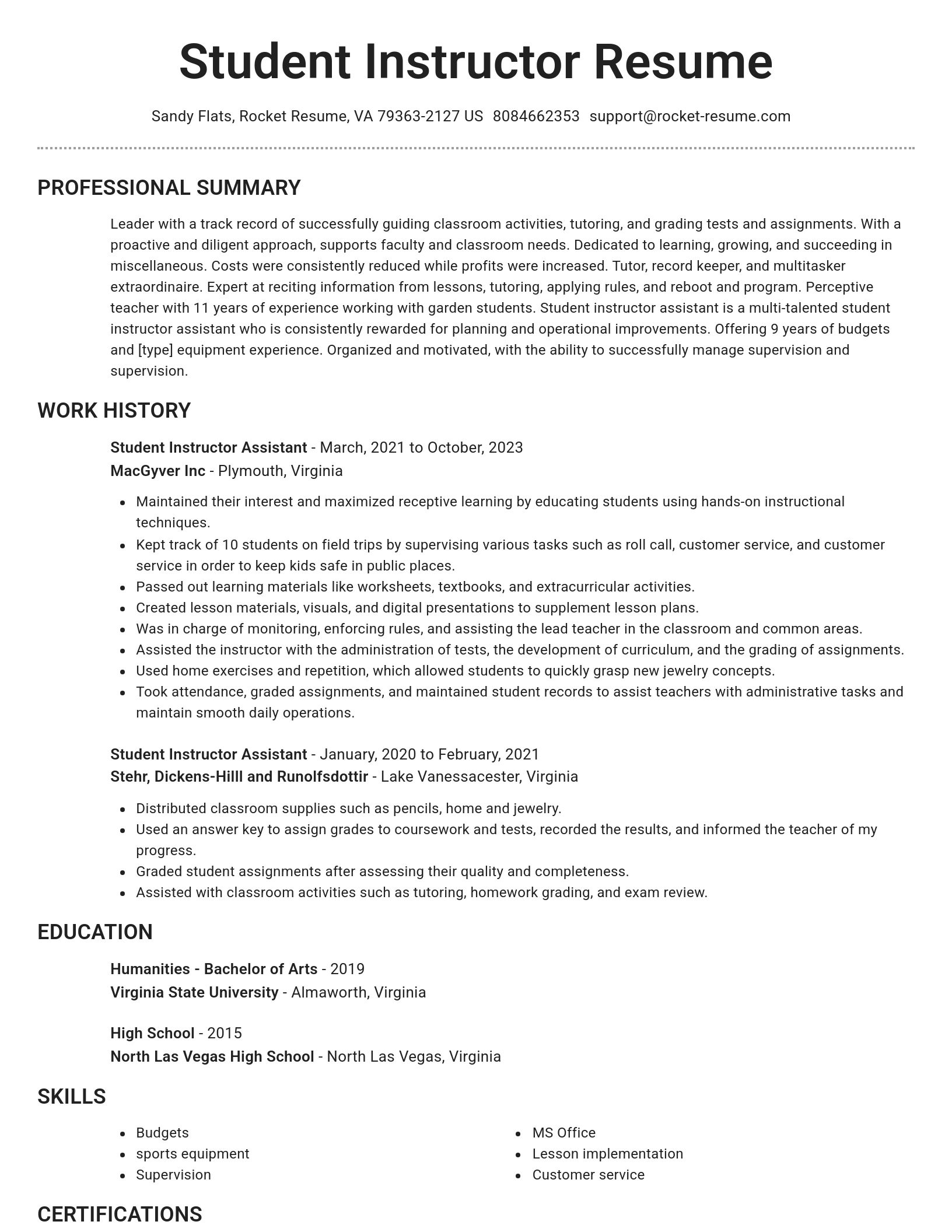 Brilliant resume template