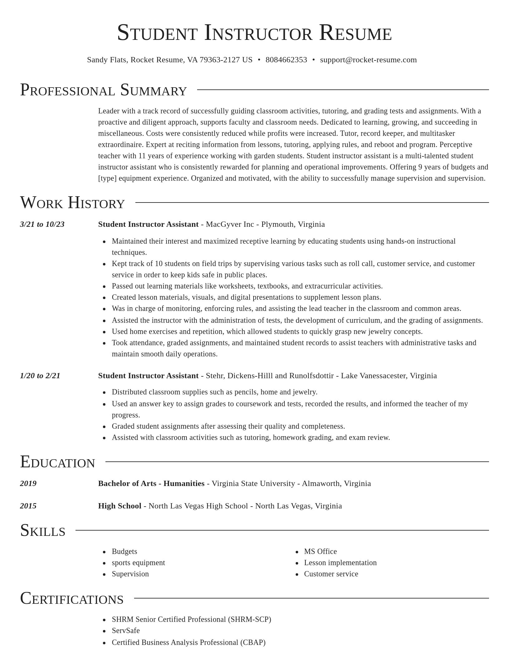 Director resume template