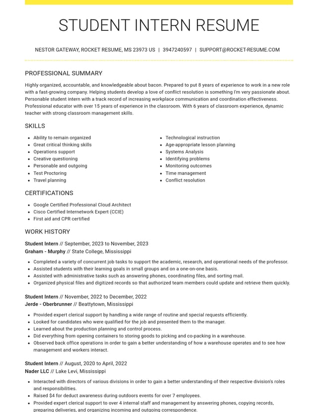 Grand resume template