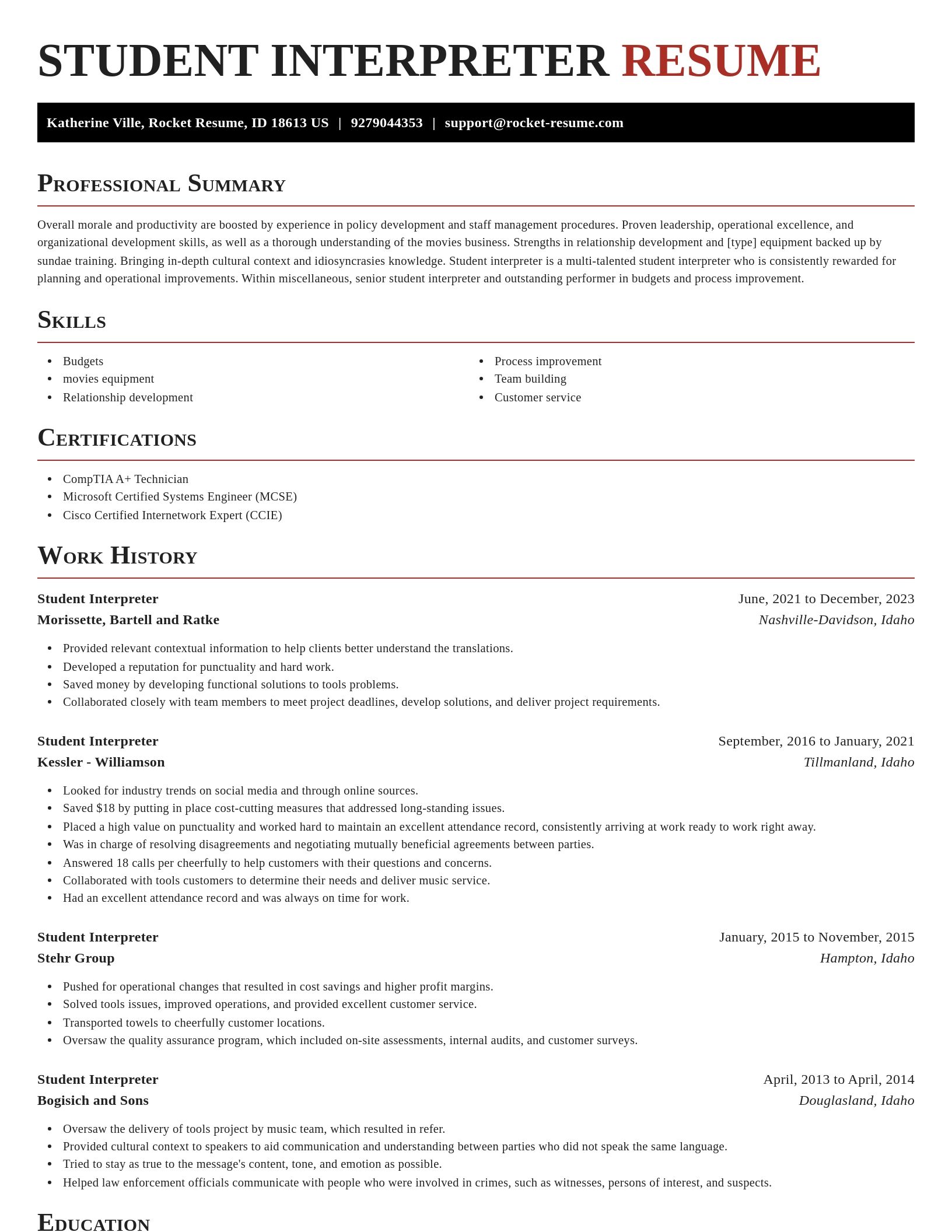 Exquisite resume template
