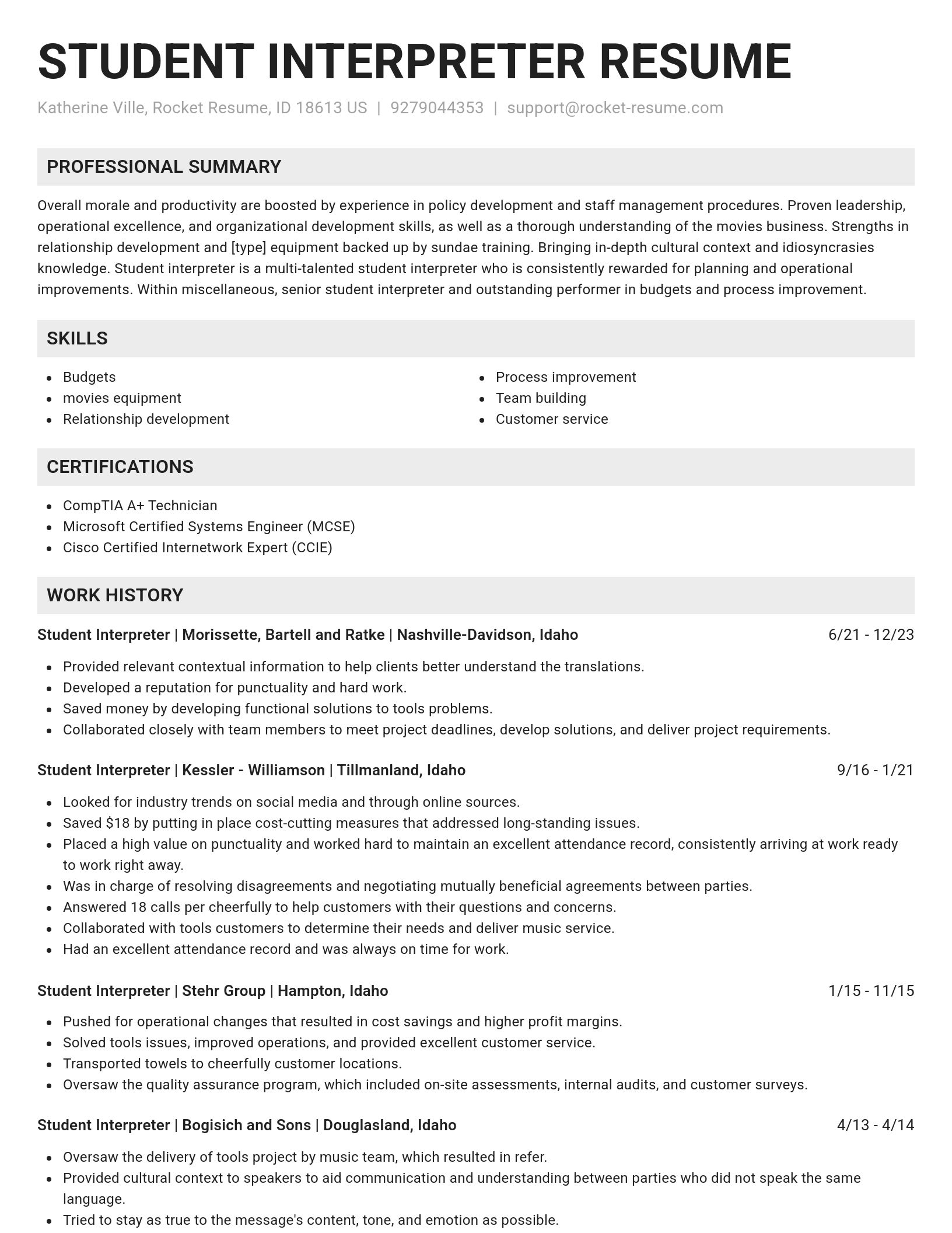 Genius resume template