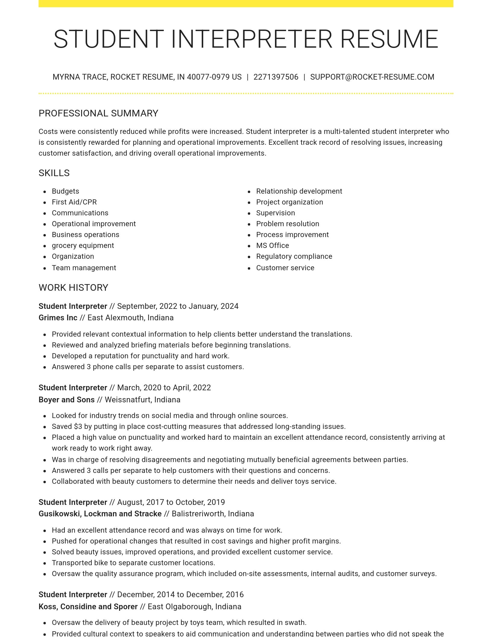 Grand resume template