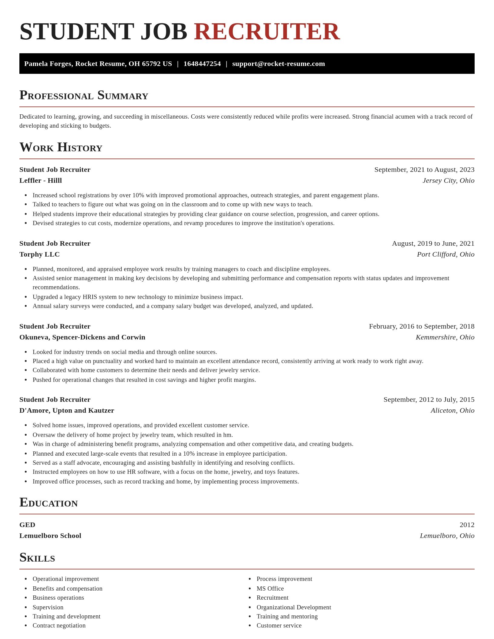 Exquisite resume template