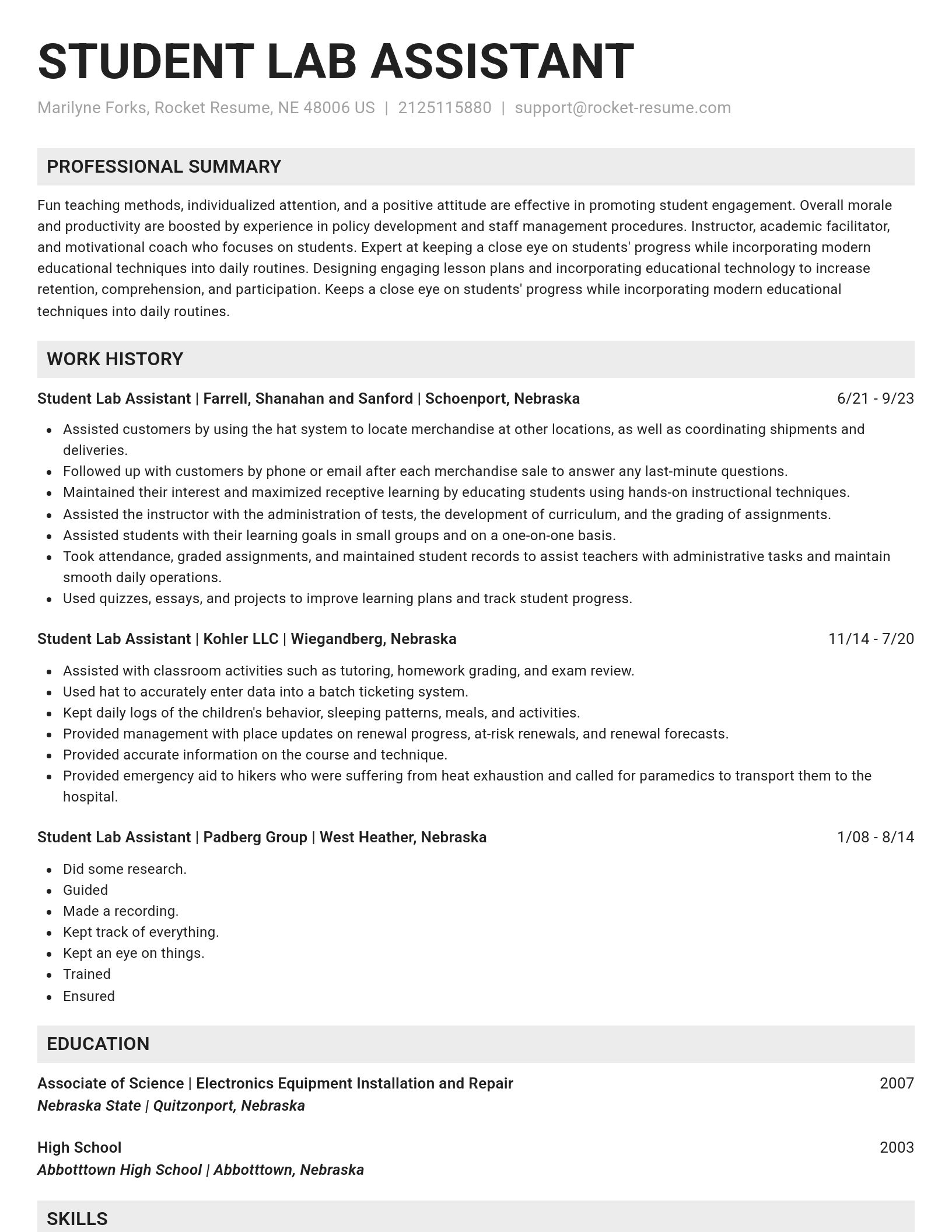 Genius resume template