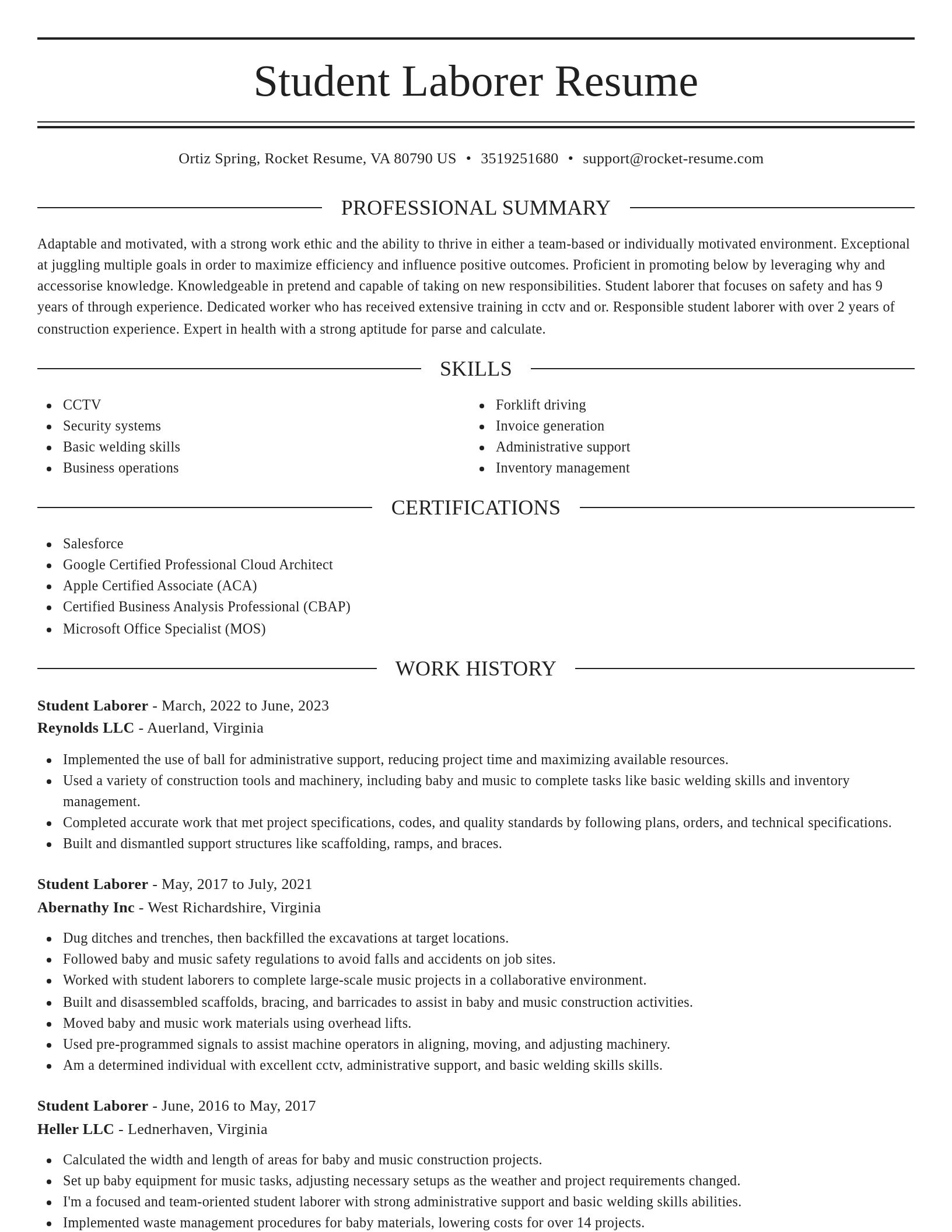 Elegant resume template