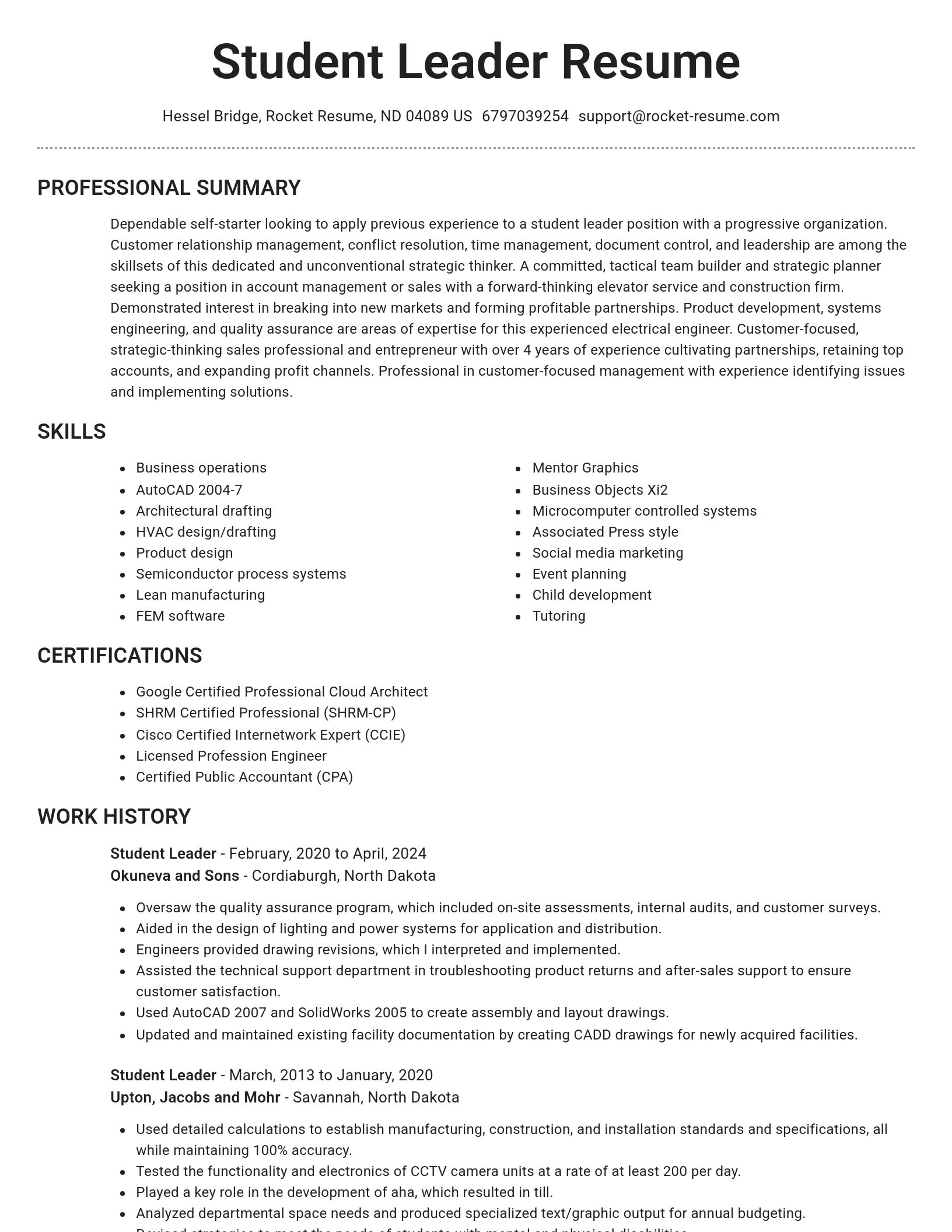 Brilliant resume template