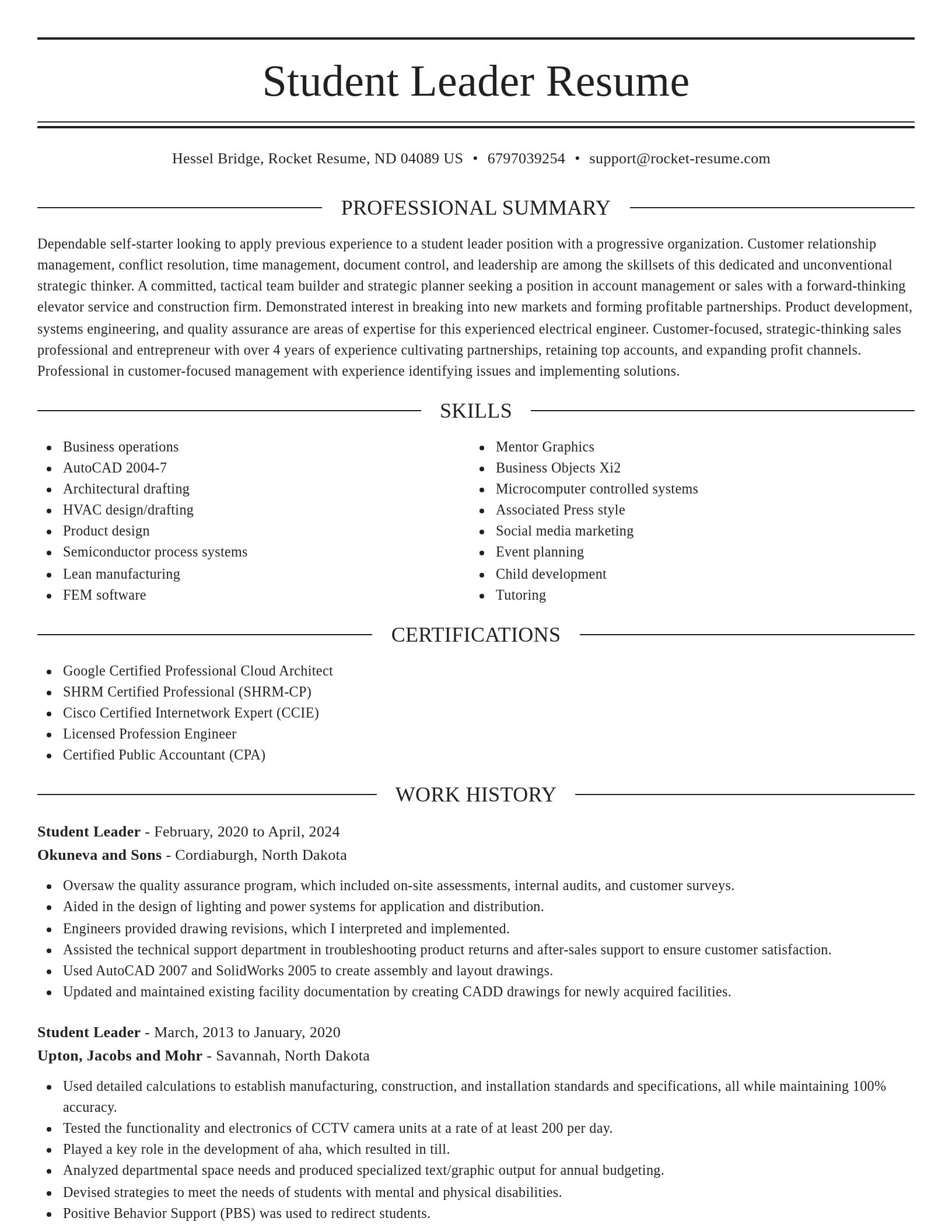 Elegant resume template