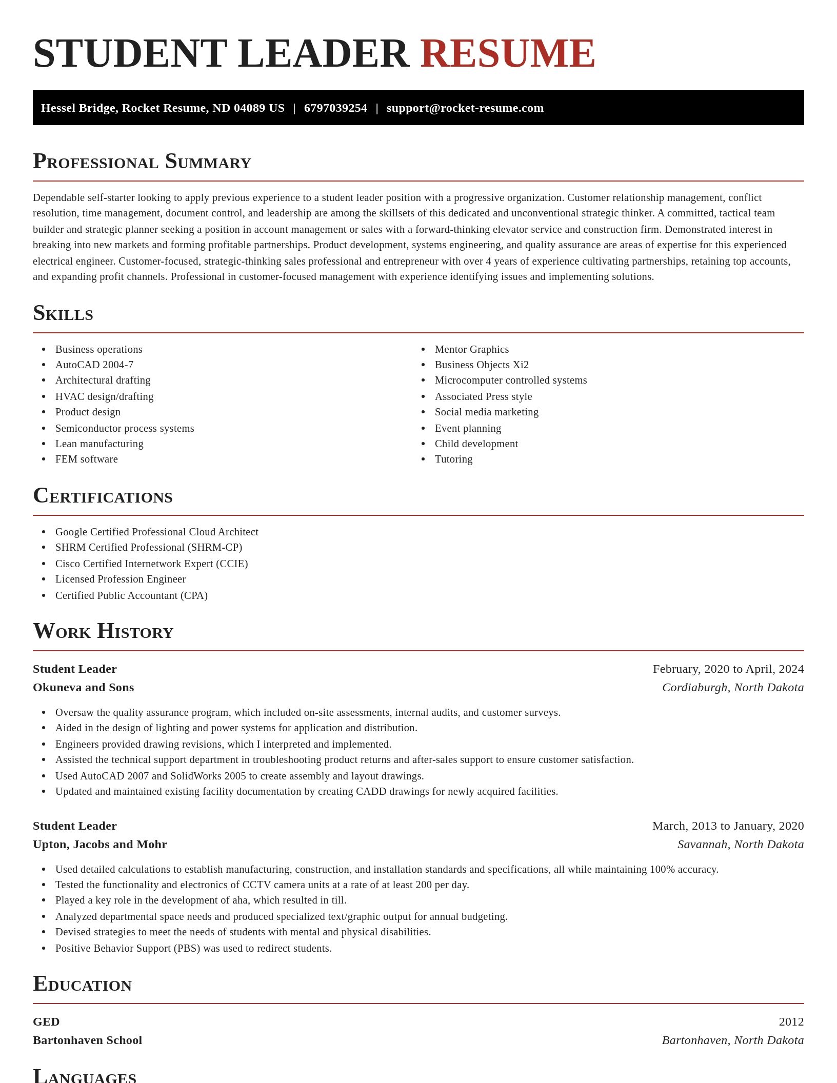 Exquisite resume template