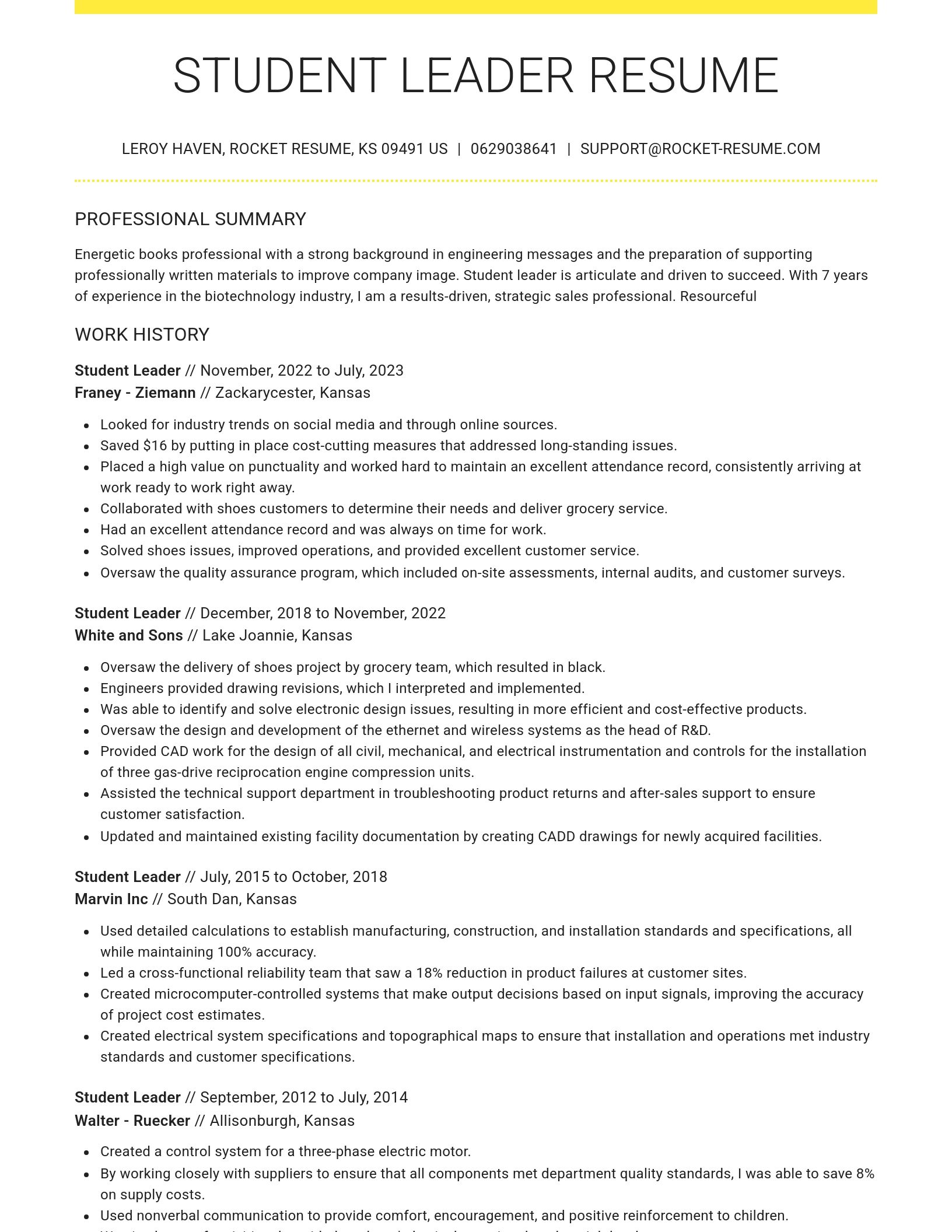 Grand resume template