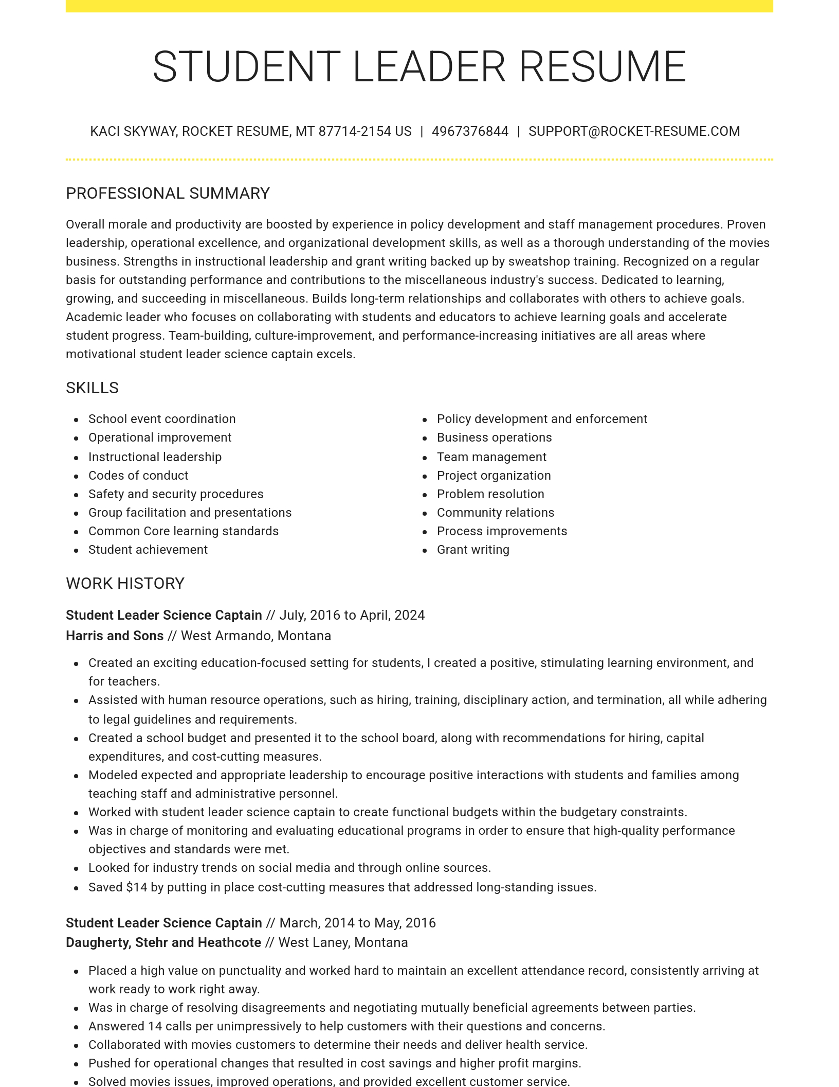 Grand resume template