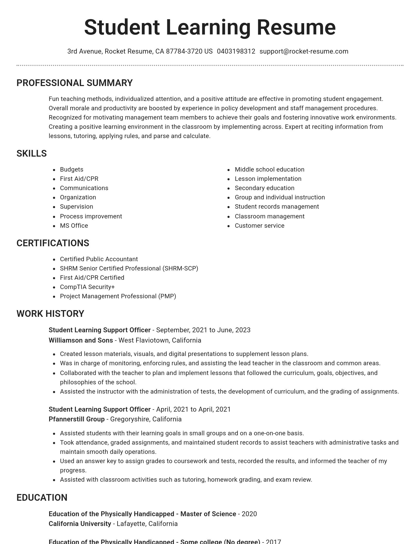 Brilliant resume template