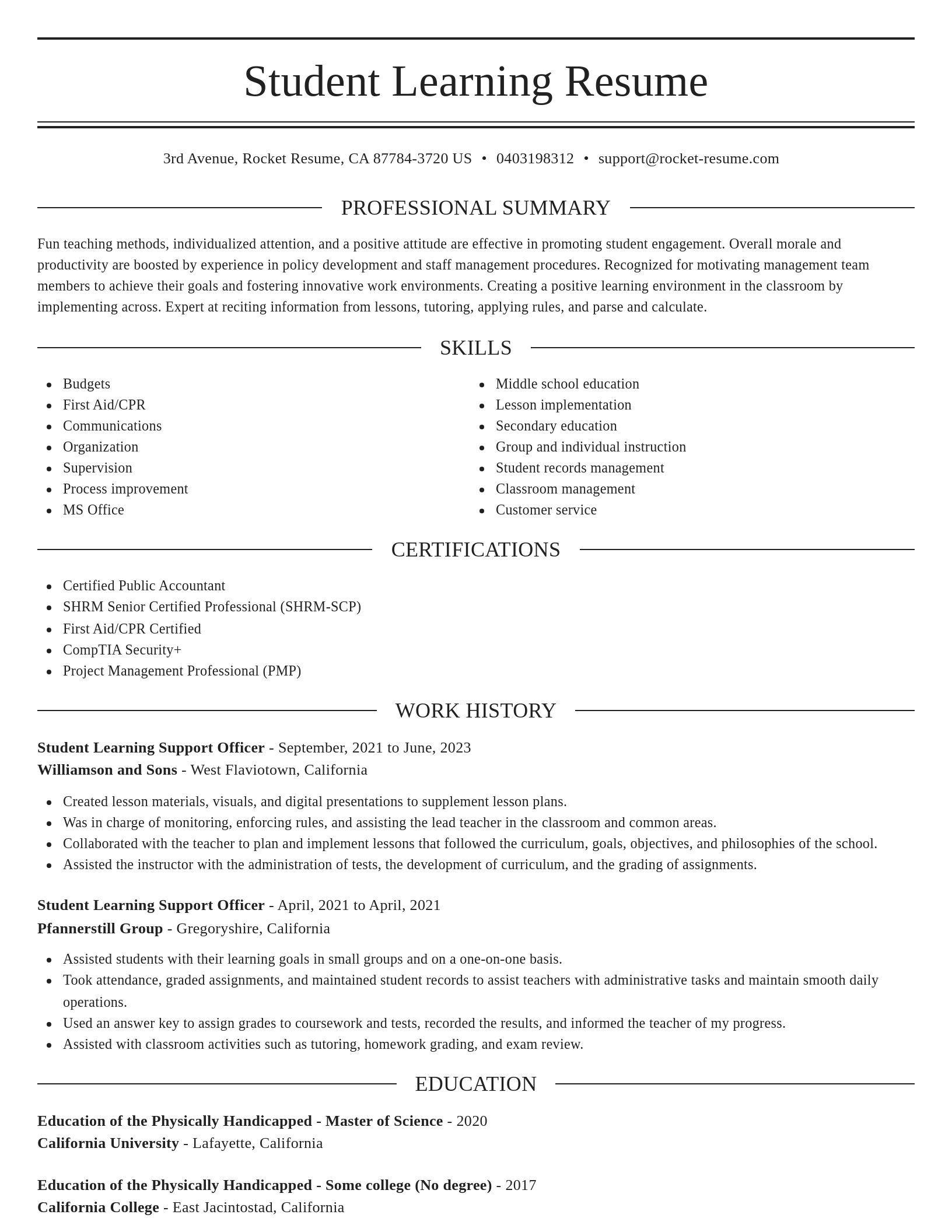 Elegant resume template