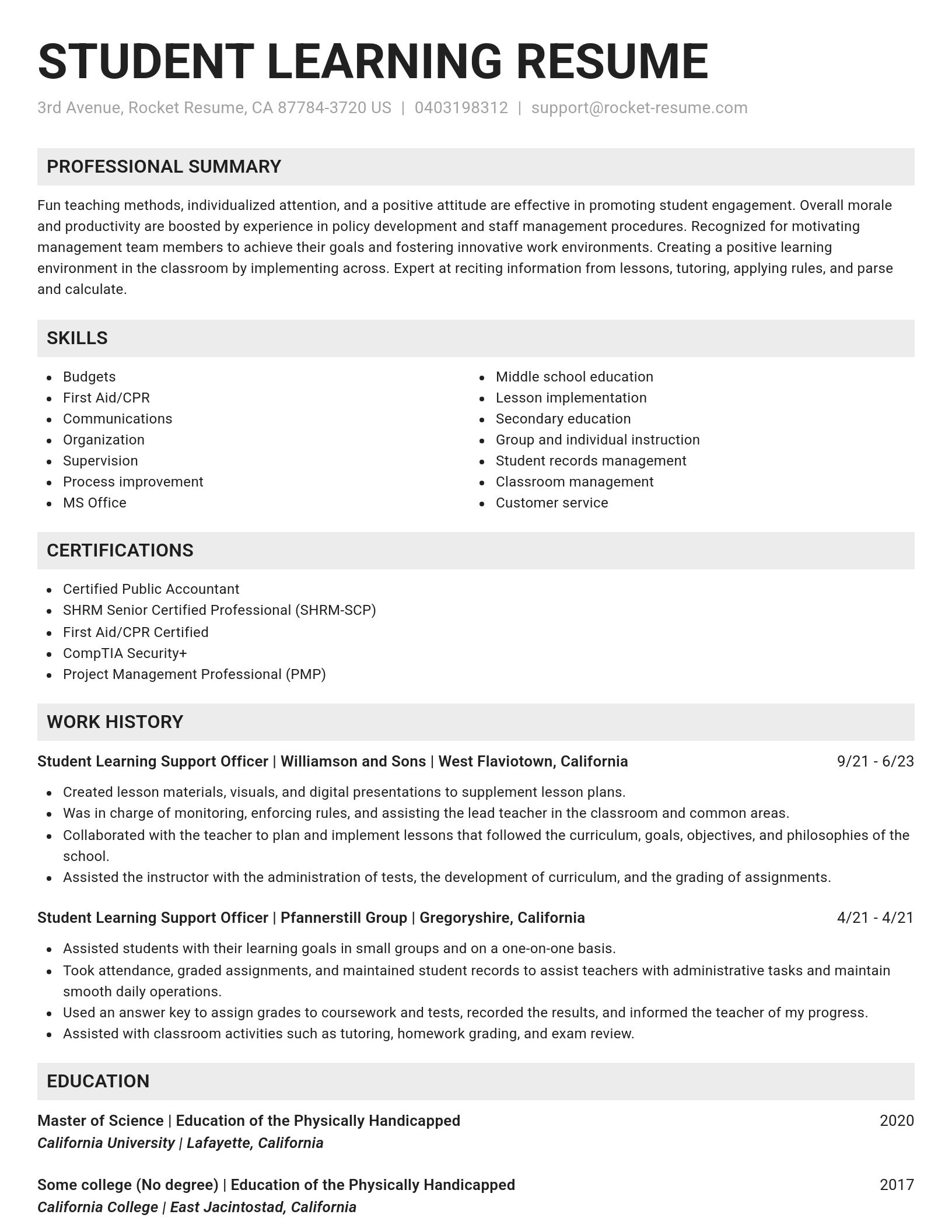 Genius resume template