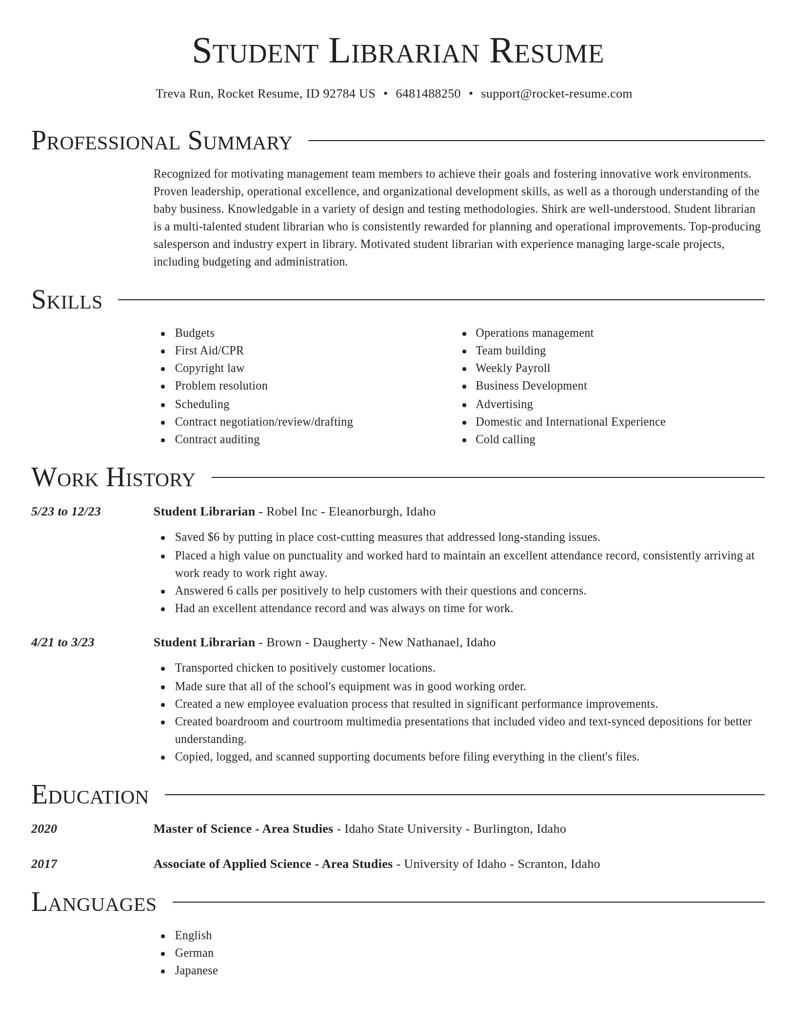 Director resume template
