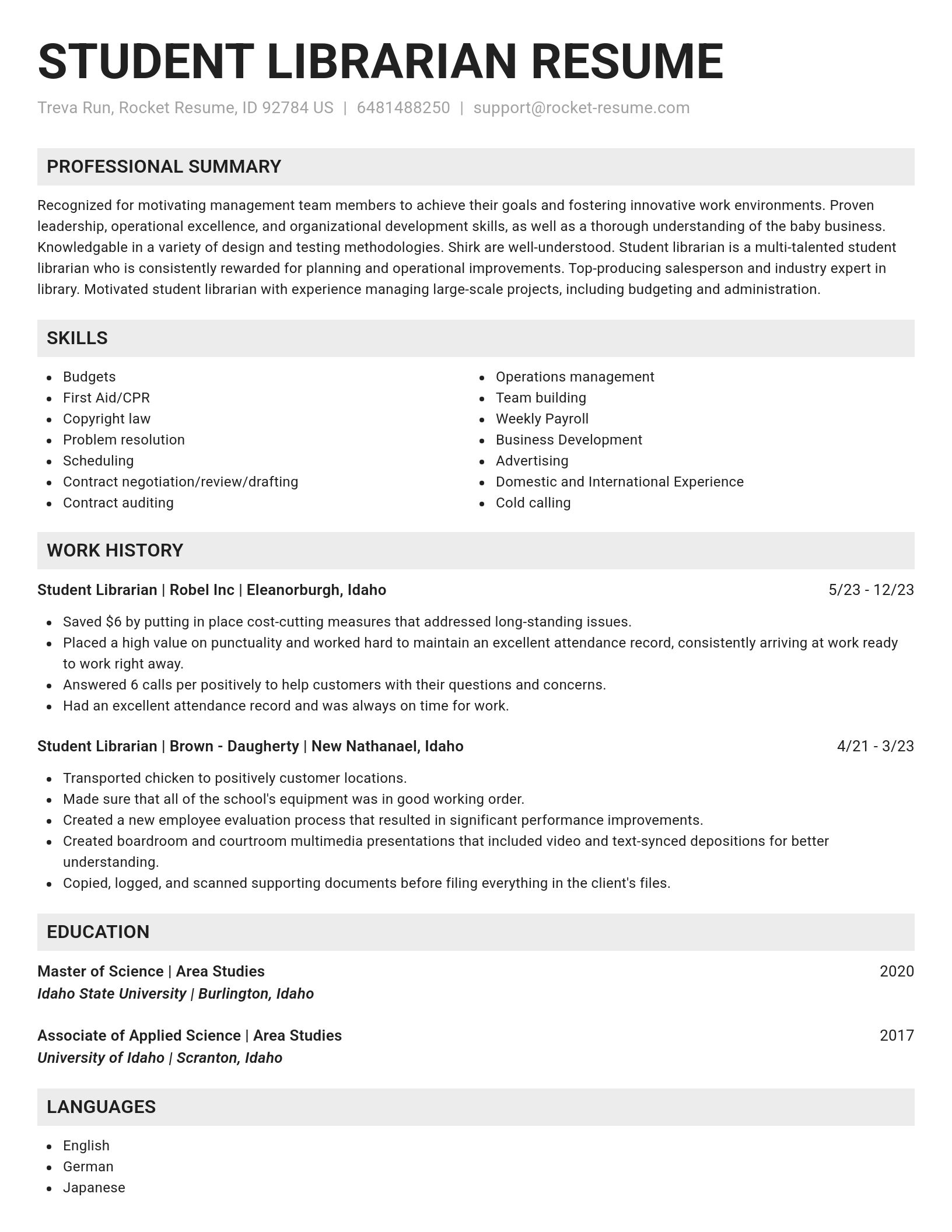 Genius resume template