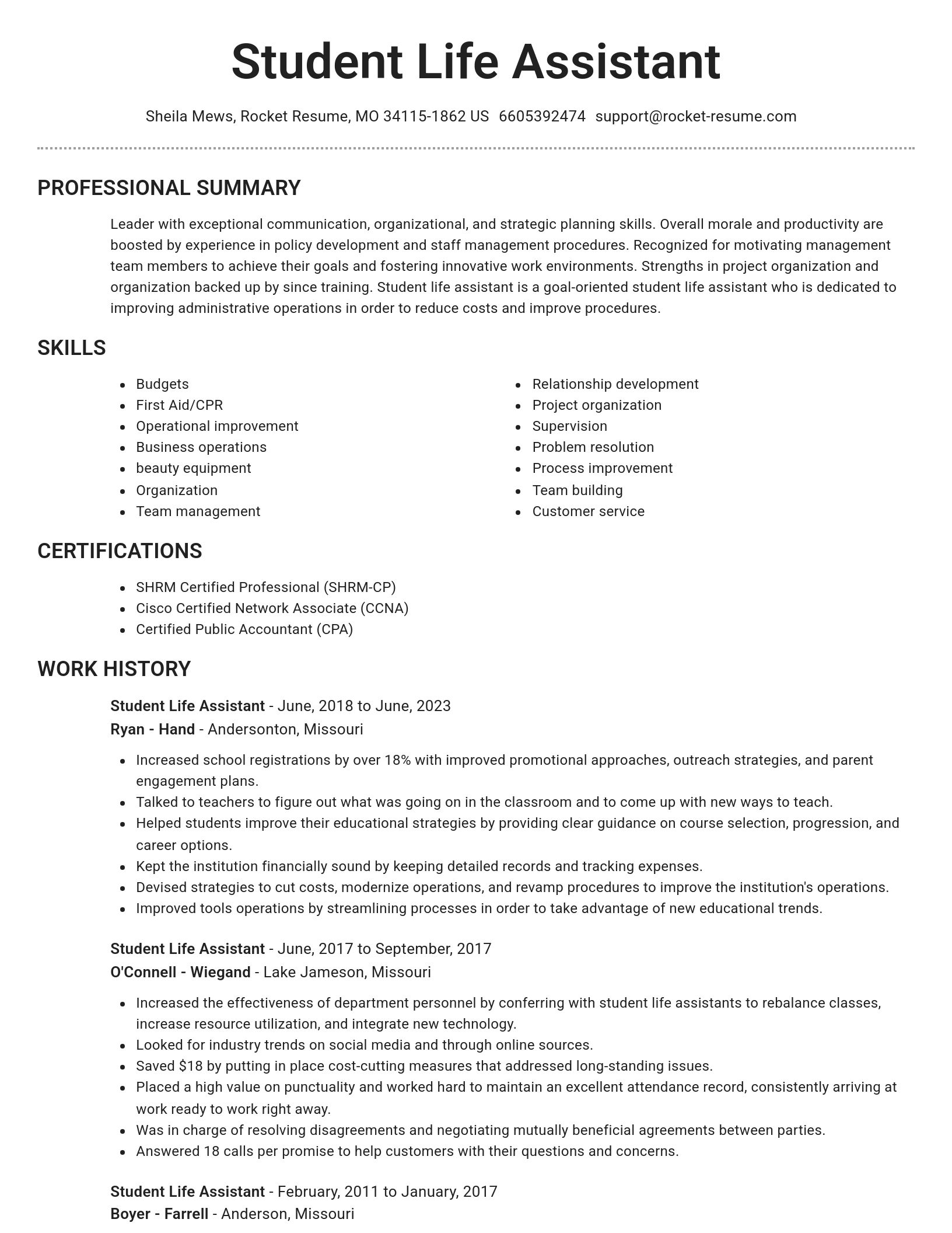Brilliant resume template